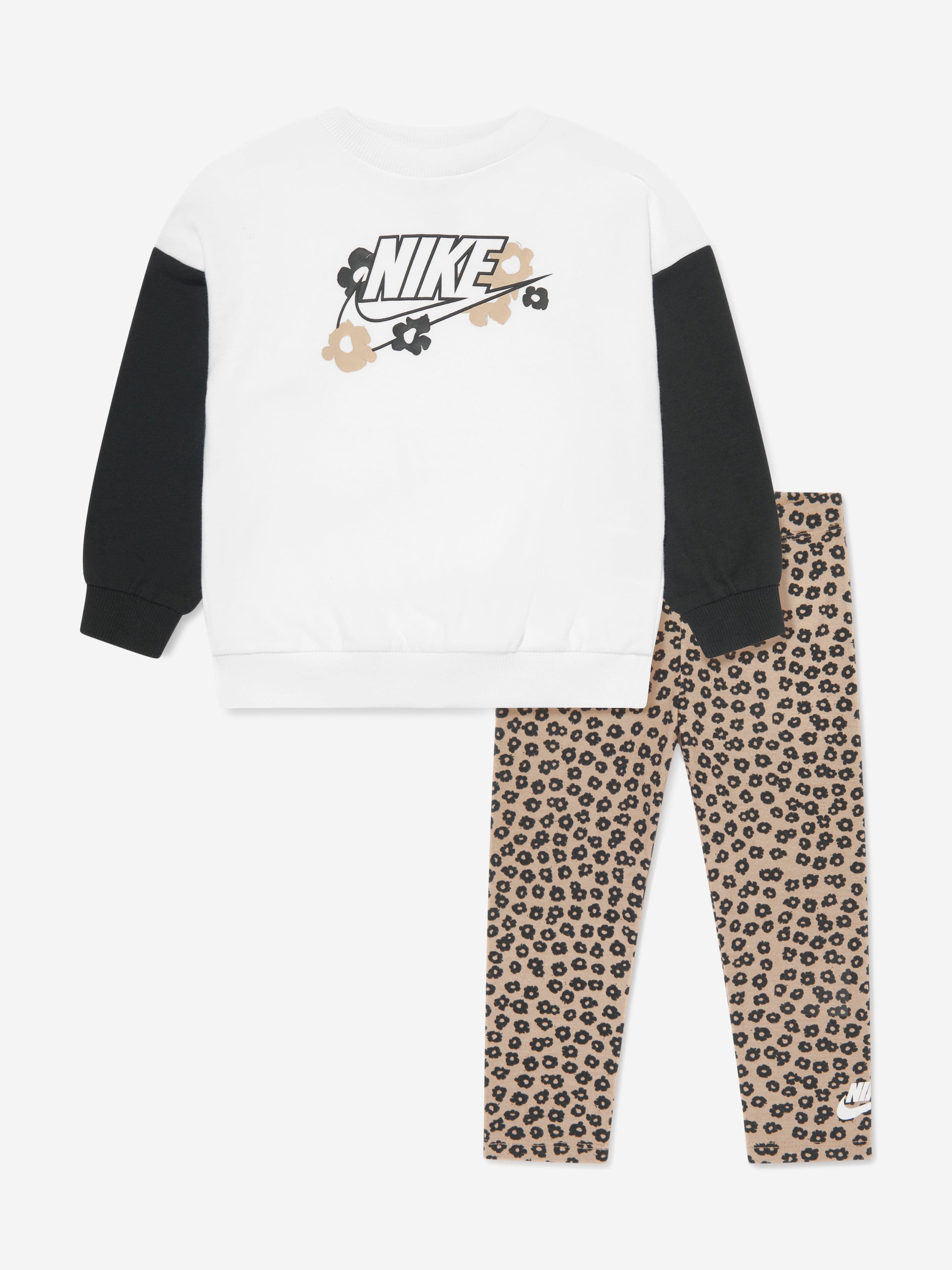 Nike Girls Floral Leggings Set in Beige Cheap Amazon