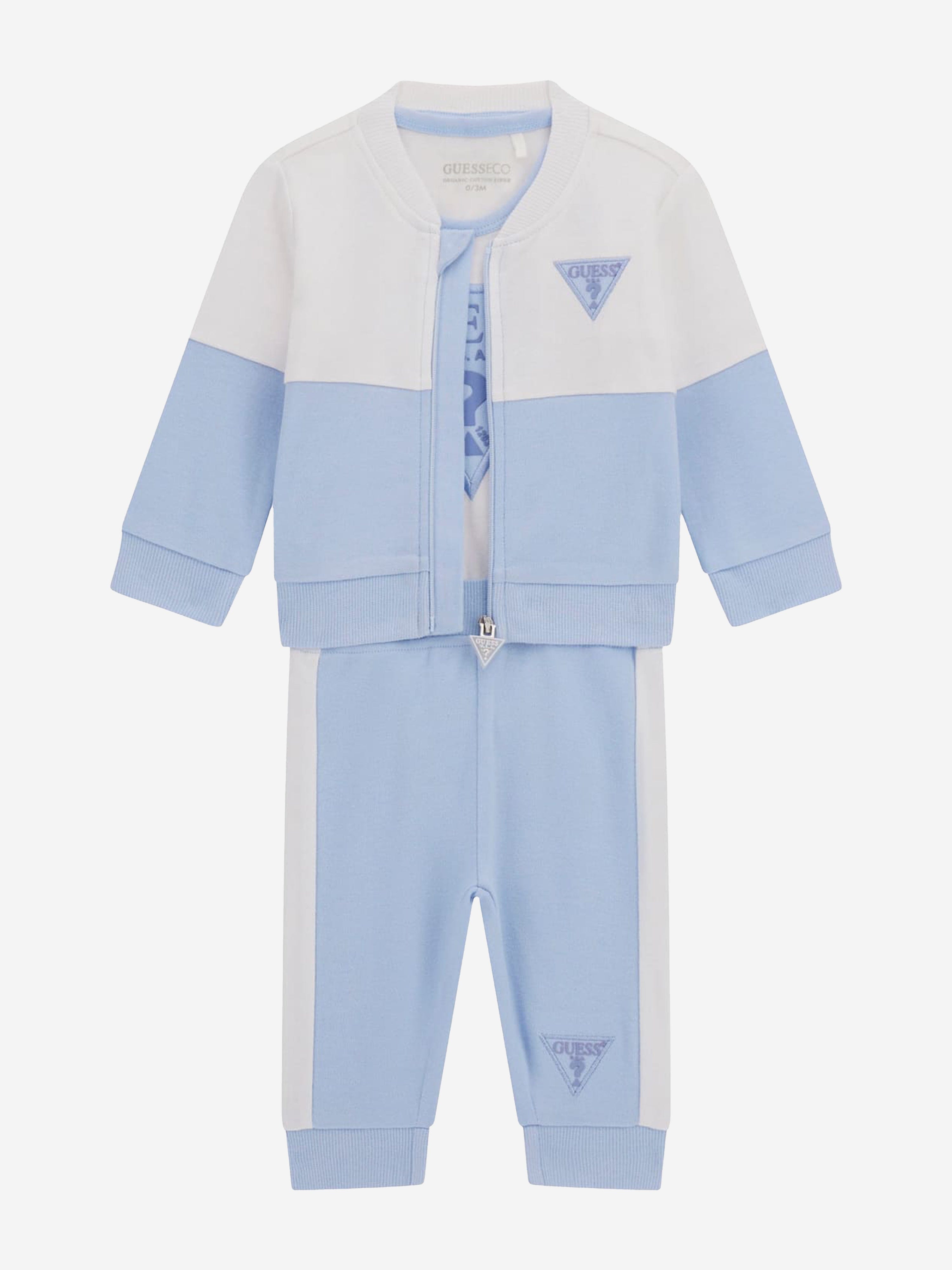 Baby Boys 3 Piece Tracksuit Set in Blue Buy Cheap Get Authentic