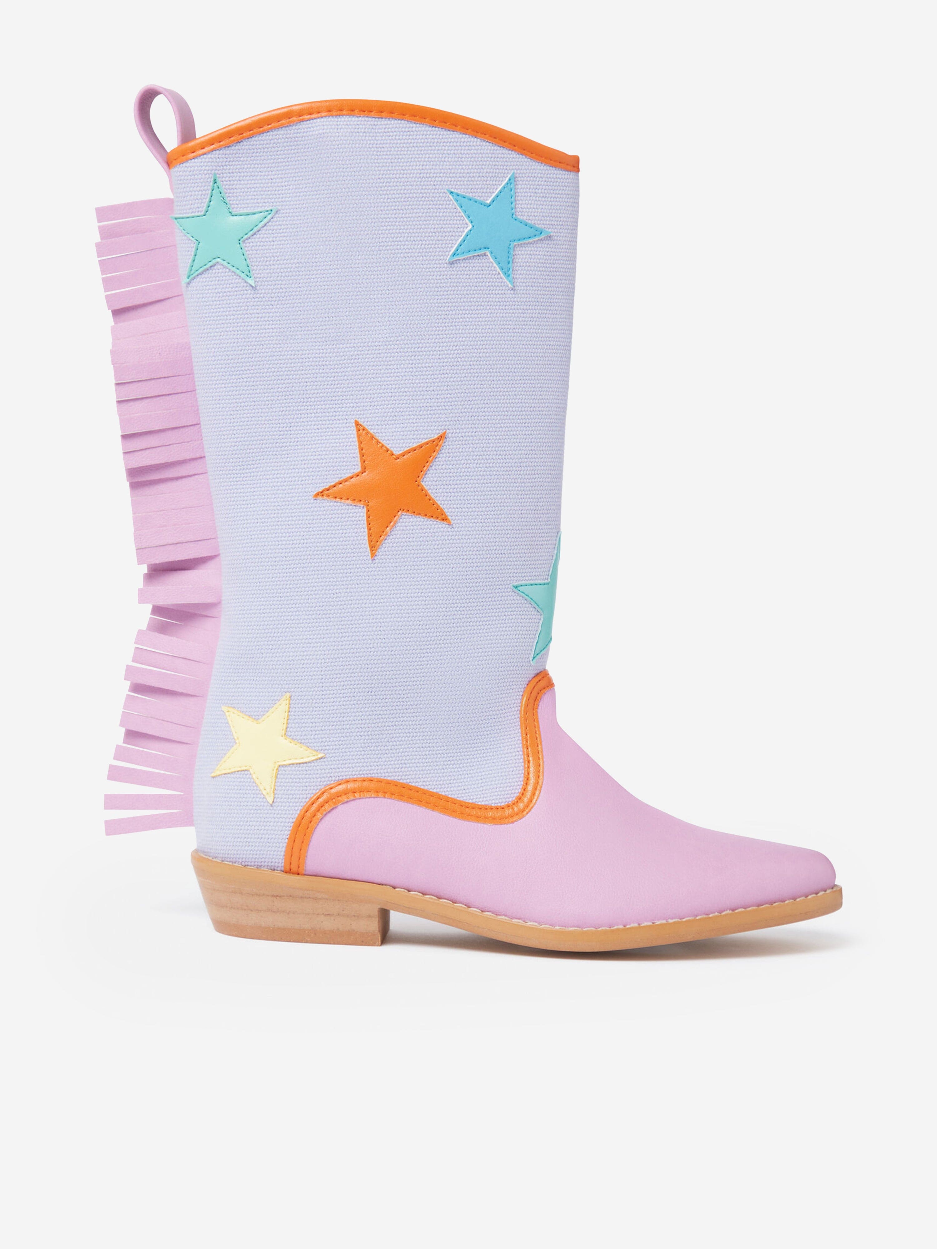 Stella McCartney Girls Cowboy Boots in Purple Outlet Genuine