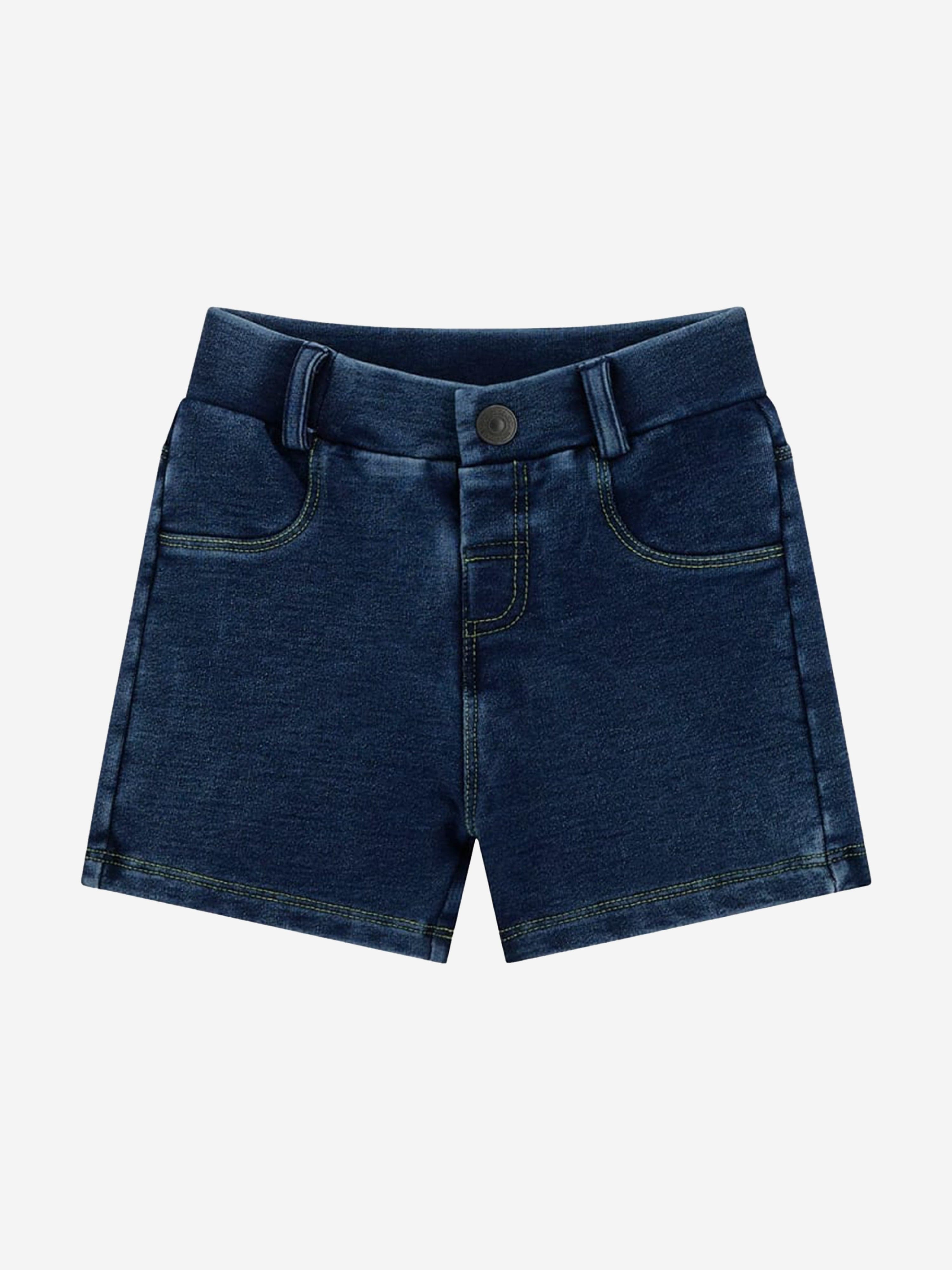 Baby Boys Denim Short Set in White Cheap Sale Enjoy