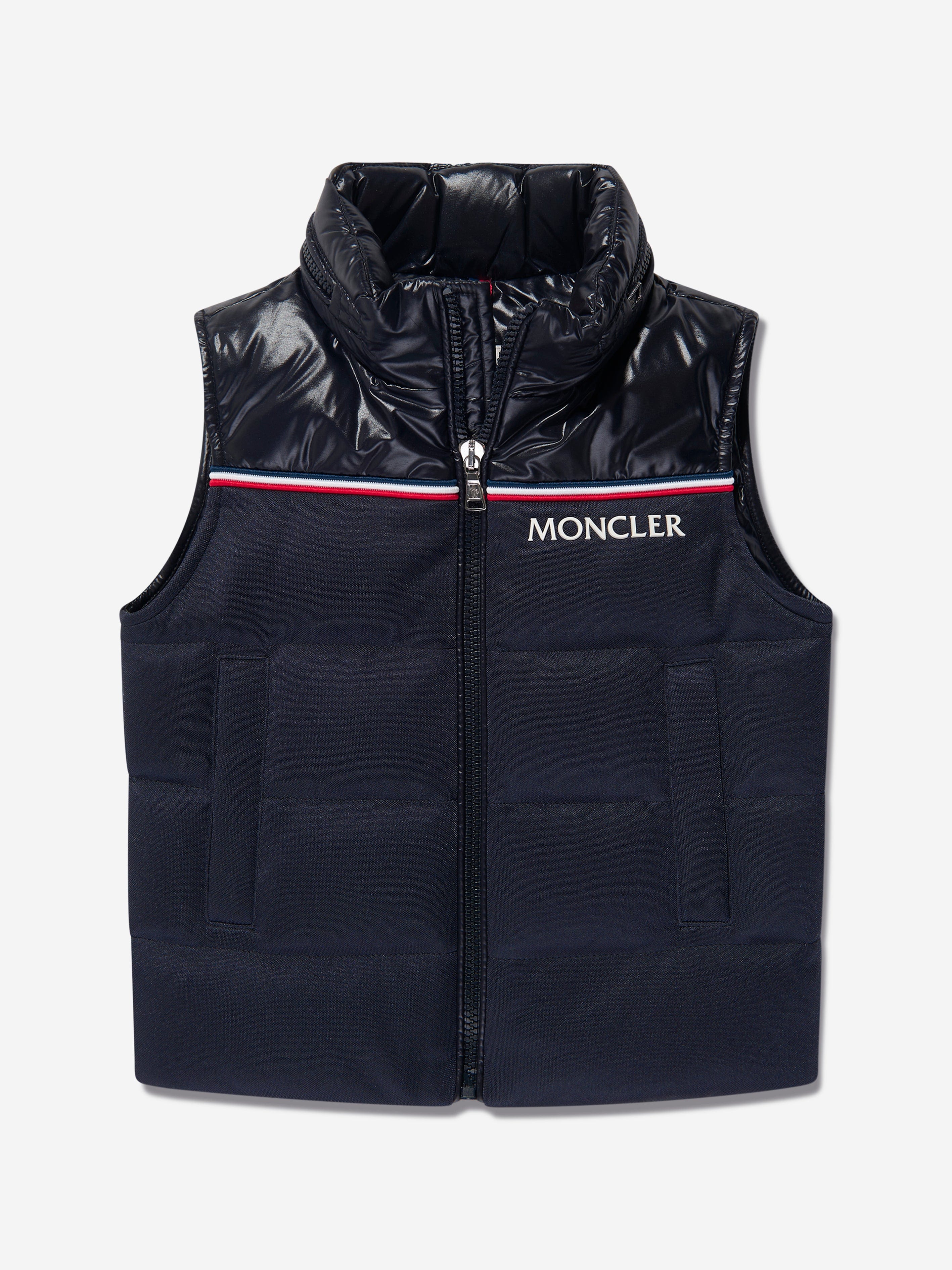 Moncler Enfant Boys Down Padded Peter Gilet in Navy Reliable Cheap Online