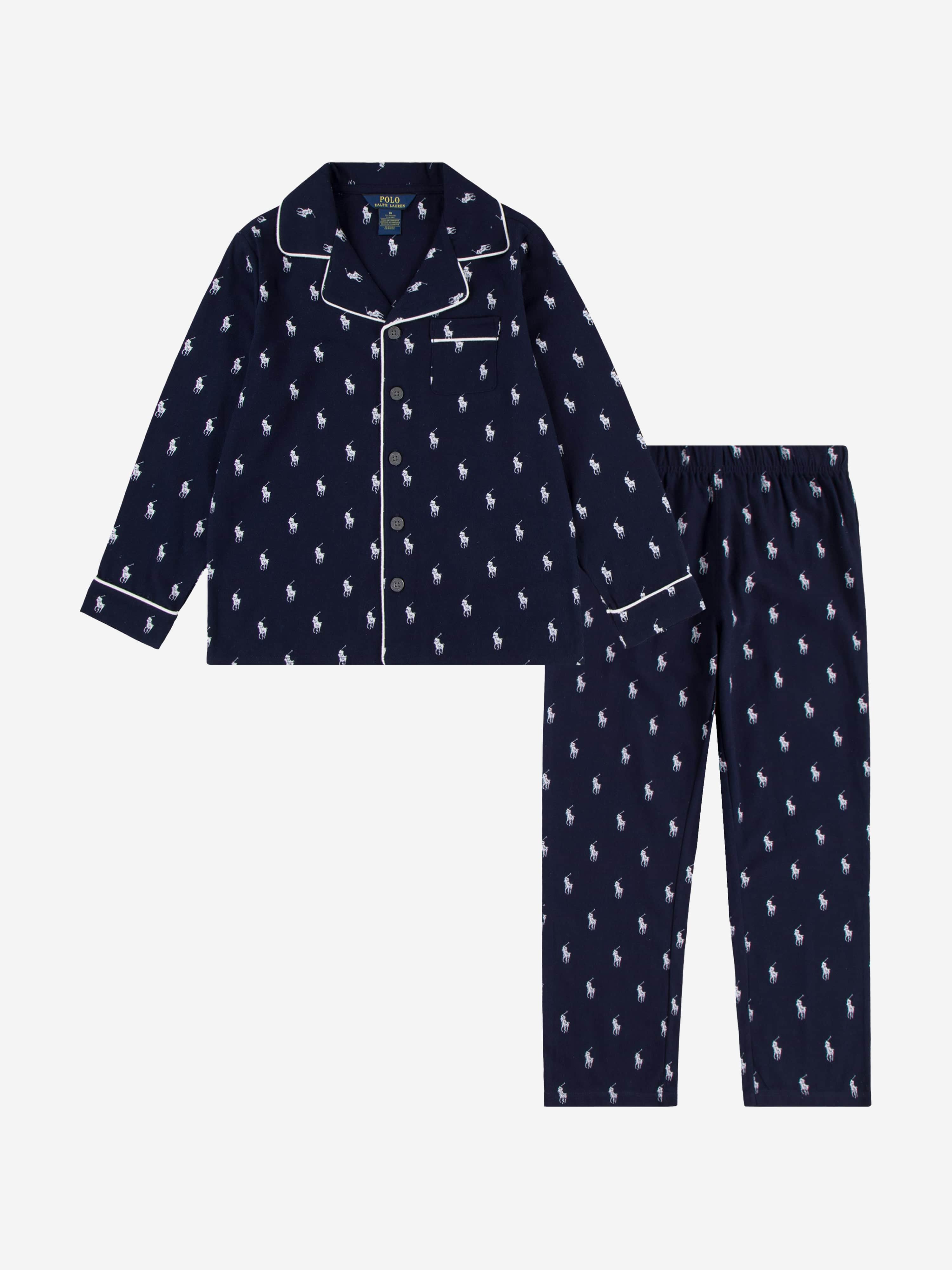 Ralph Lauren Boys Pyjama Set in Navy Release Dates Sale Online