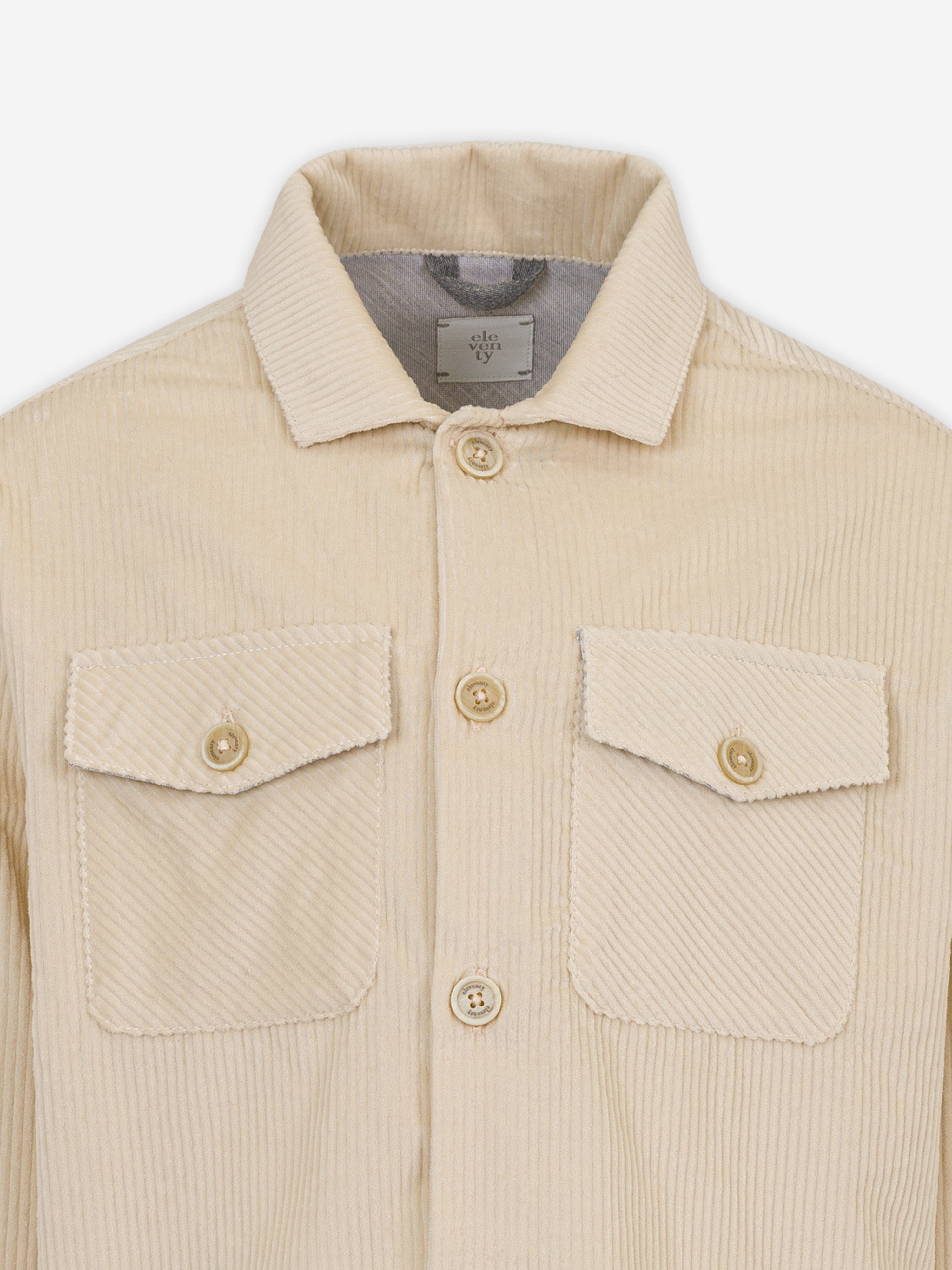 Eleventy Boys Branded Overshirt in Beige Cheap Sale Footlocker Finishline
