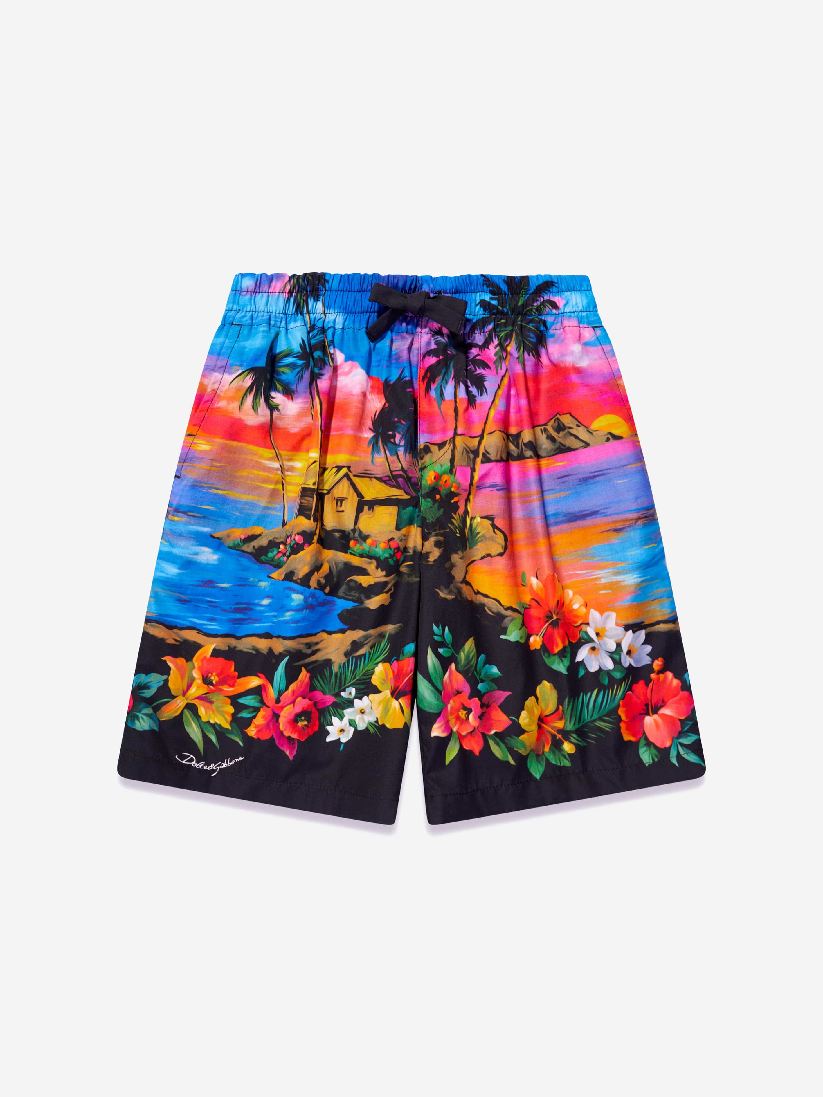 Dolce & Gabbana Boys Hawaiian Print Shorts in Multicolour Footlocker Online
