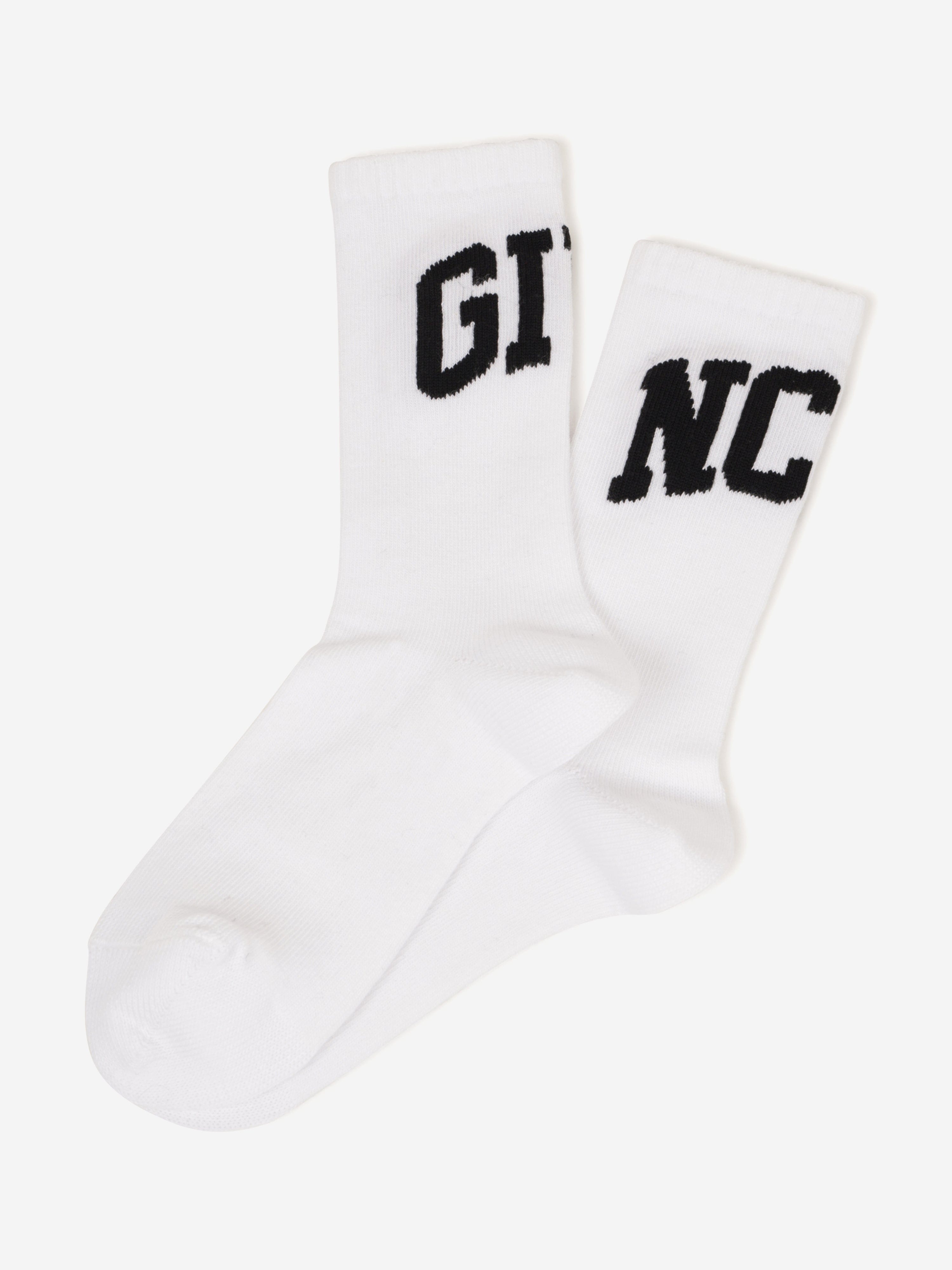 Boys Jacquard Logo Socks in White Buy Cheap Low Shipping