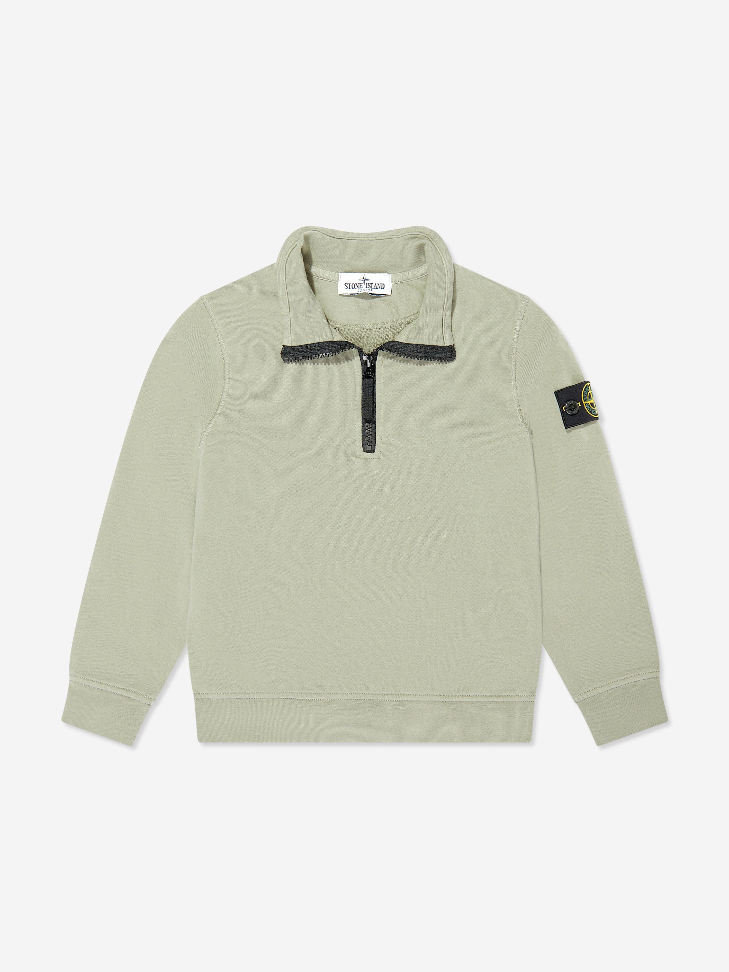 Boys Half Zip Sweatshirt in Green Get To Buy For Sale