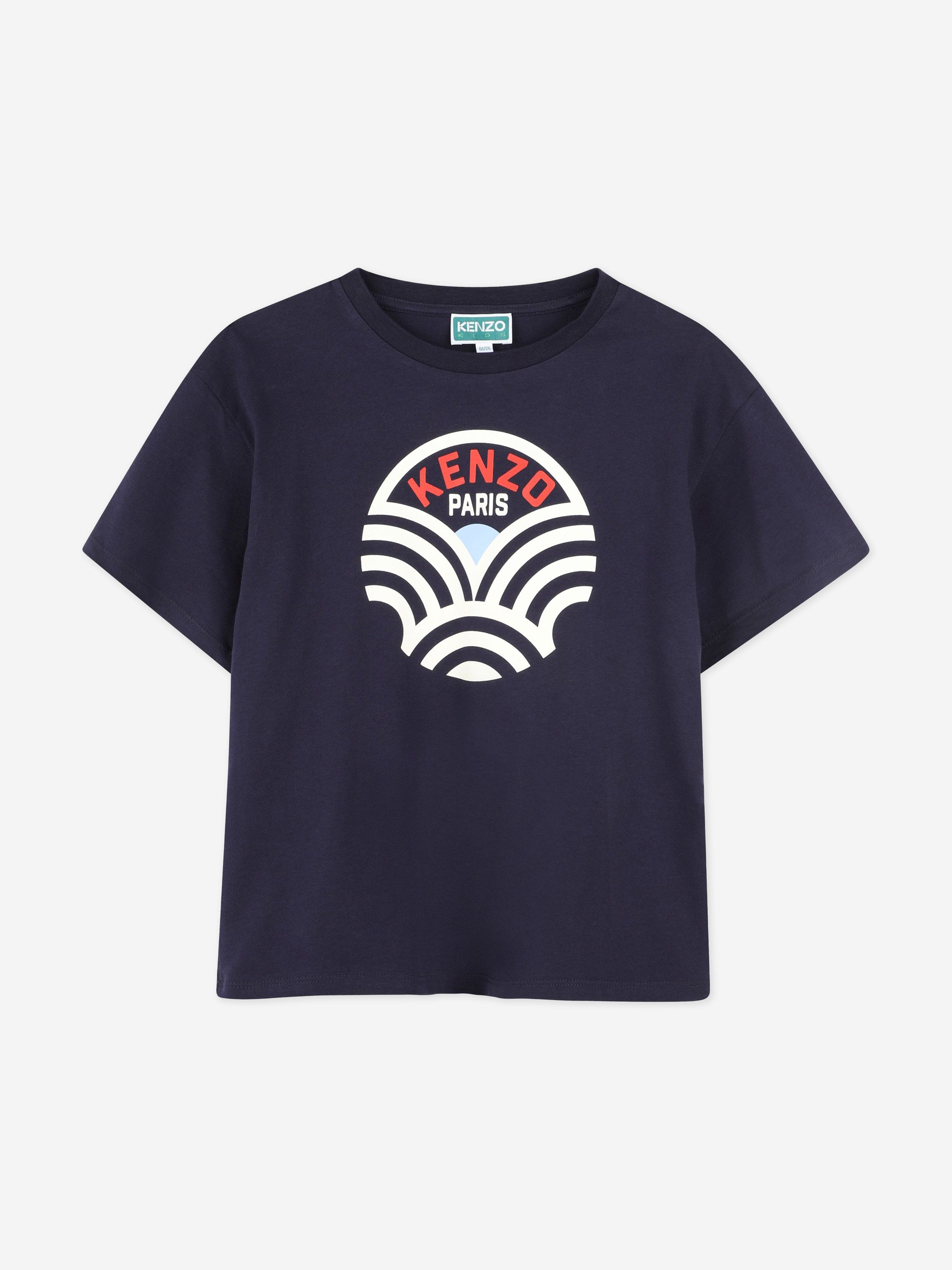 Boys Logo T-Shirt in Navy With Credit Card Cheap Pice