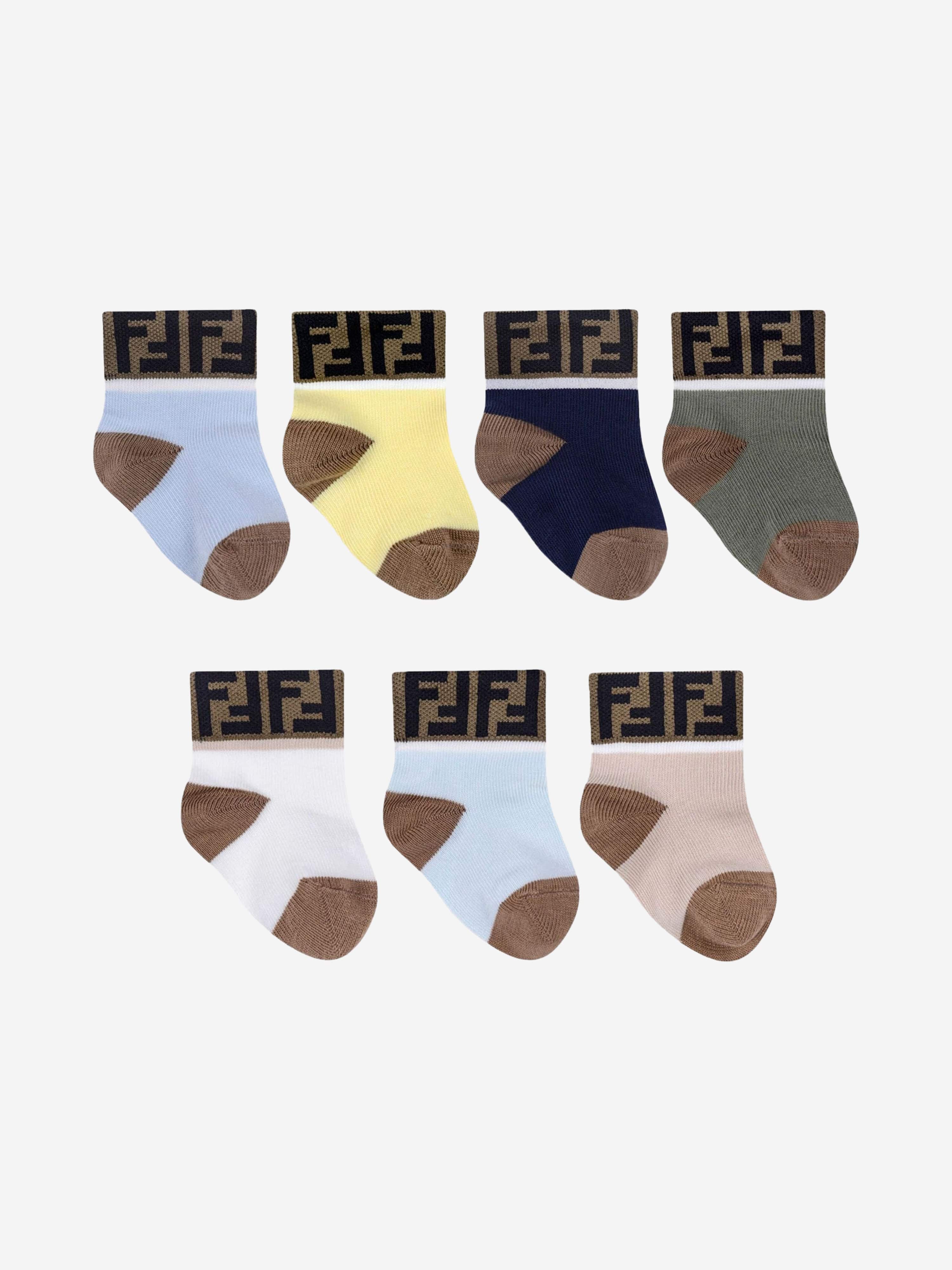 Fendi Baby Multipack FF Logo Socks in Multicolour Buy Cheap Popular