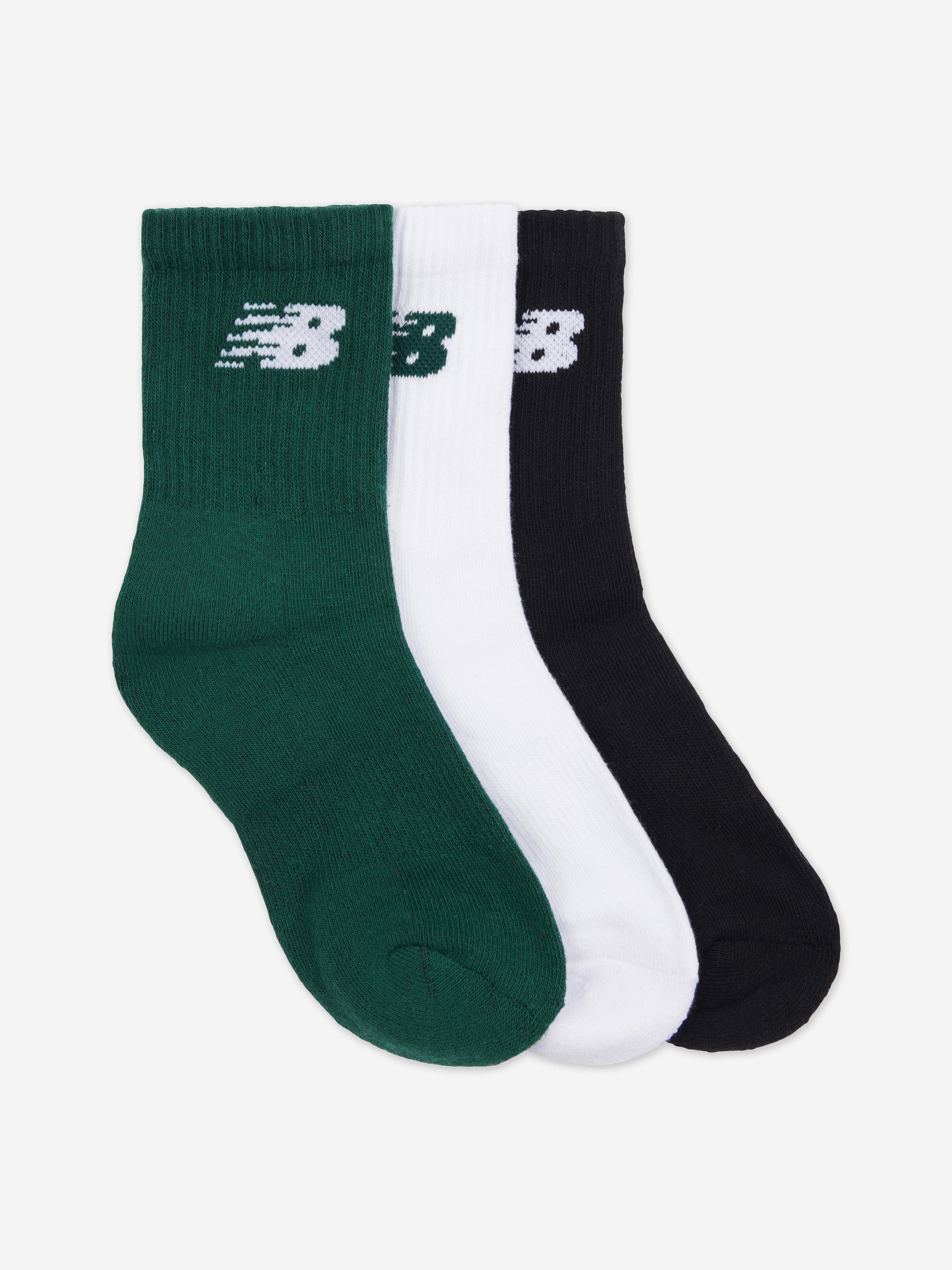 New Balance Boys 3 Pack Sport Socks Set in Multicolour Outlet