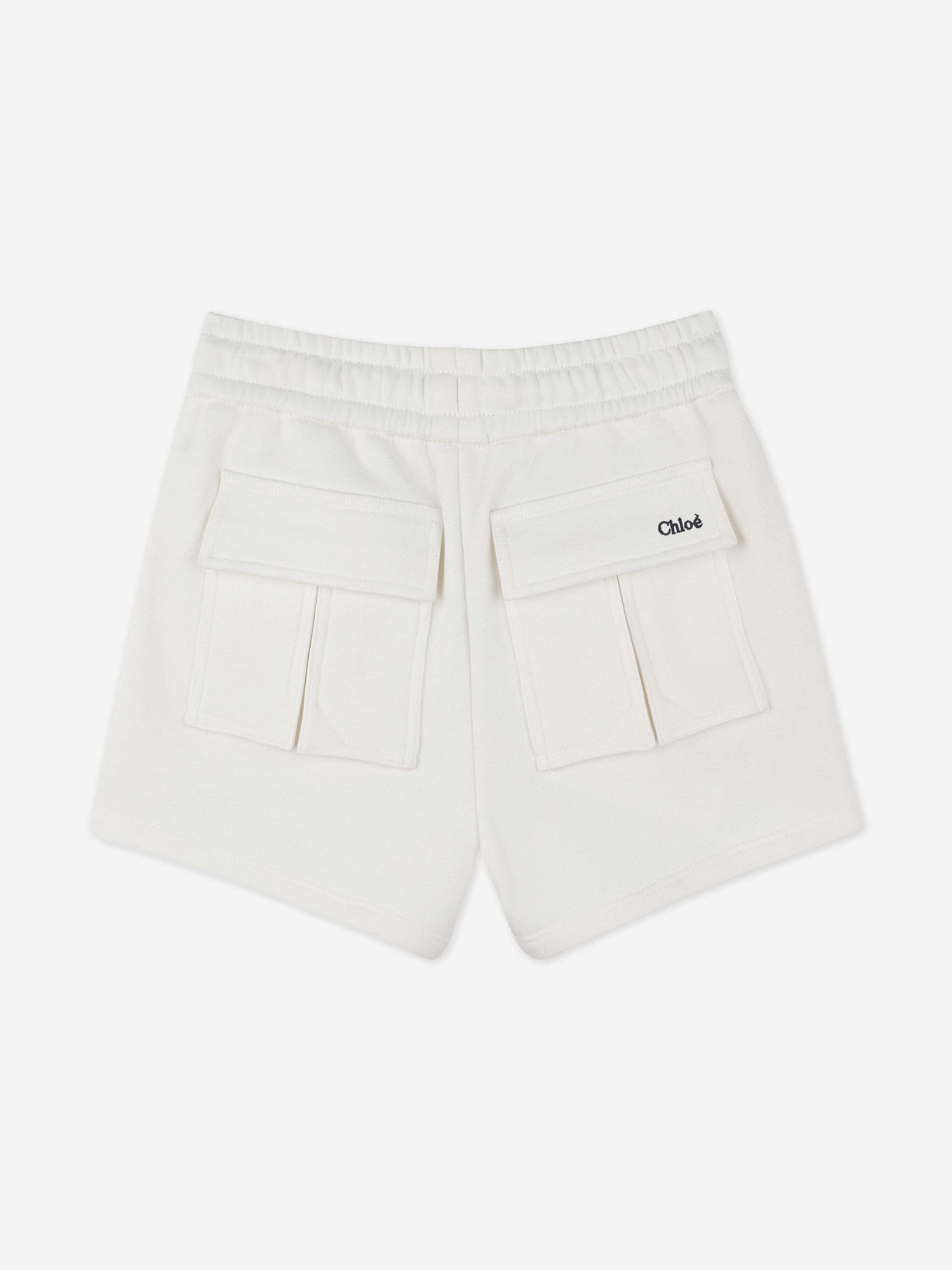 Chlo¨¦ Girls French Terry Shorts in Ivory Cheap Tumblr