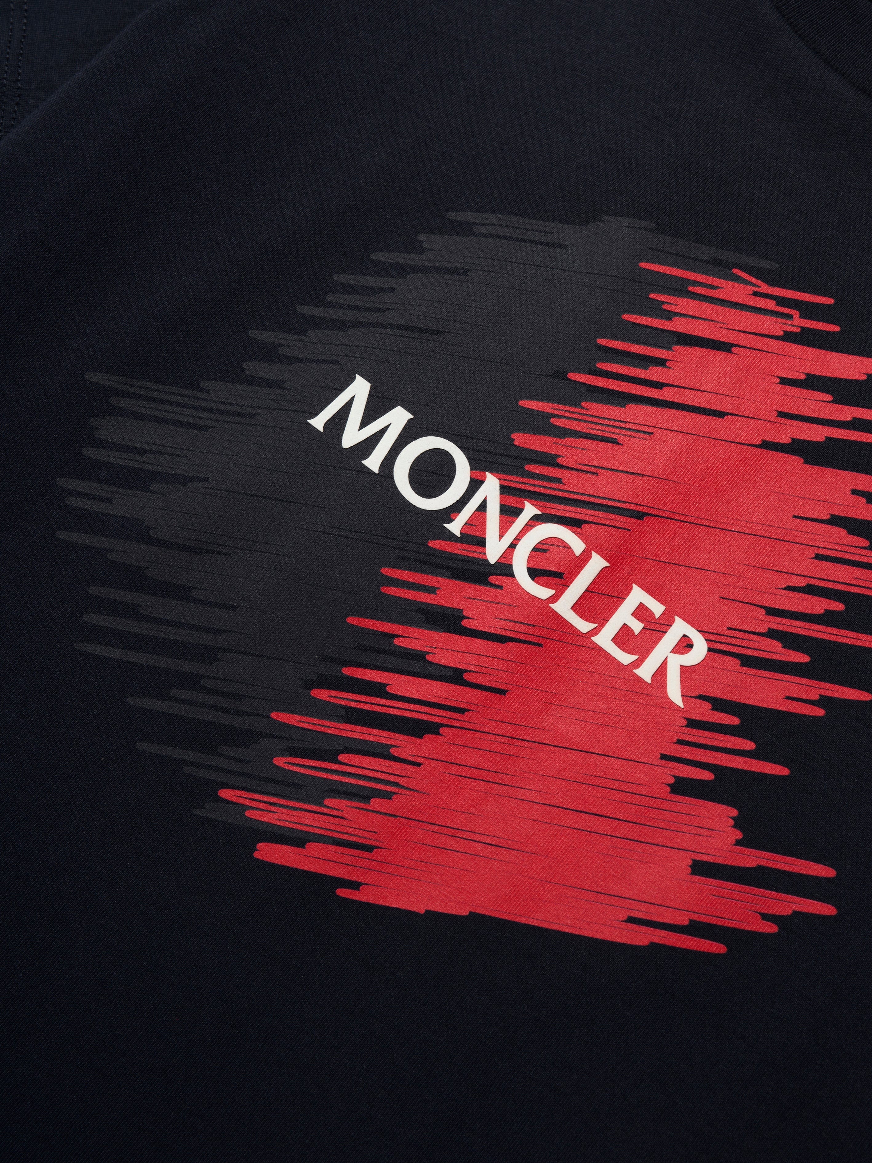 Moncler Enfant Boys Logo Print T-Shirt in Navy Buy Cheap Hot Sale