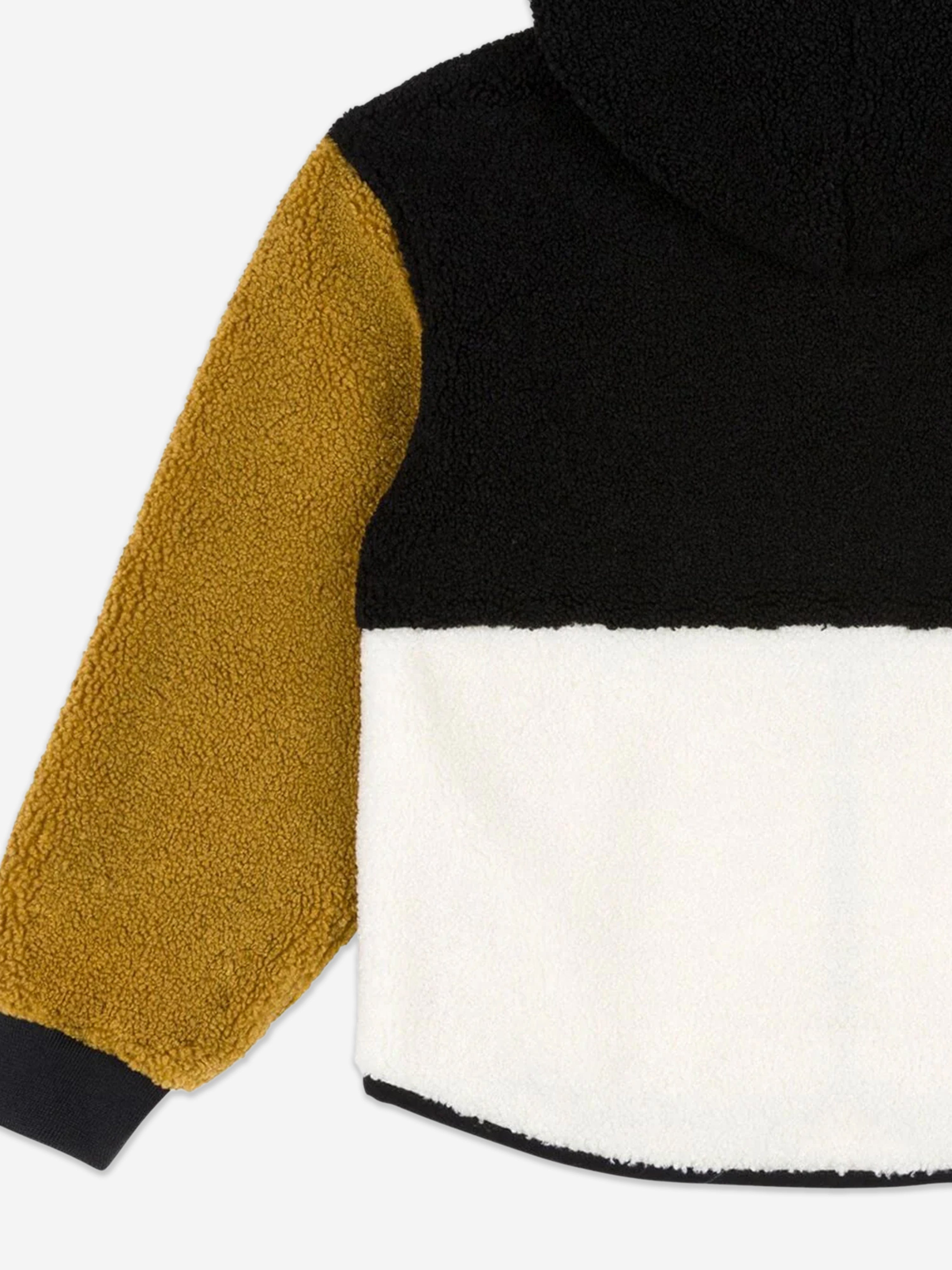 Moschino Kids Bear Logo Sherpa Jacket in Black Shop For