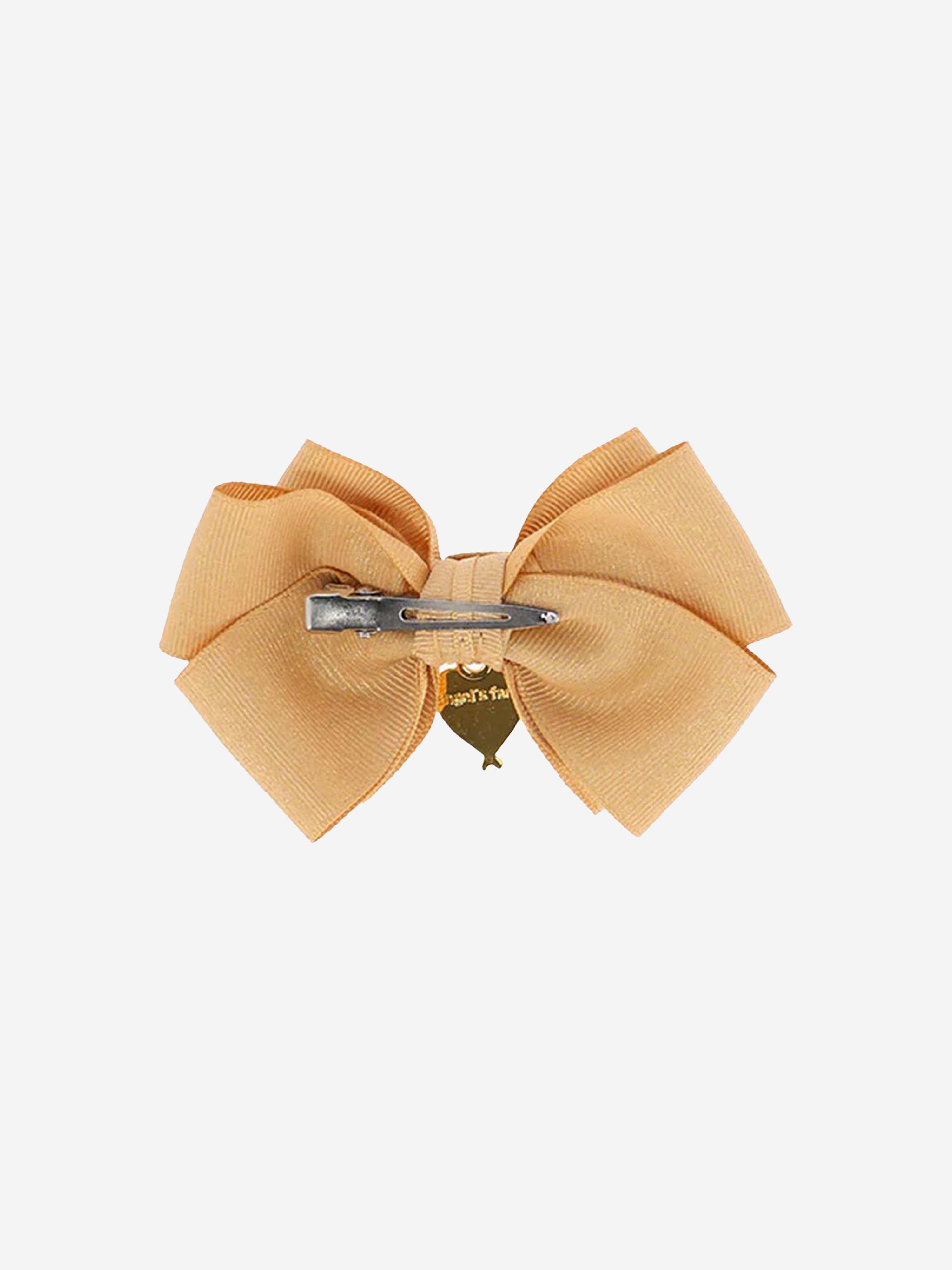 Angels Face Girls Metallic Bog Bow Hair Clip in Gold Latest Cheap Online