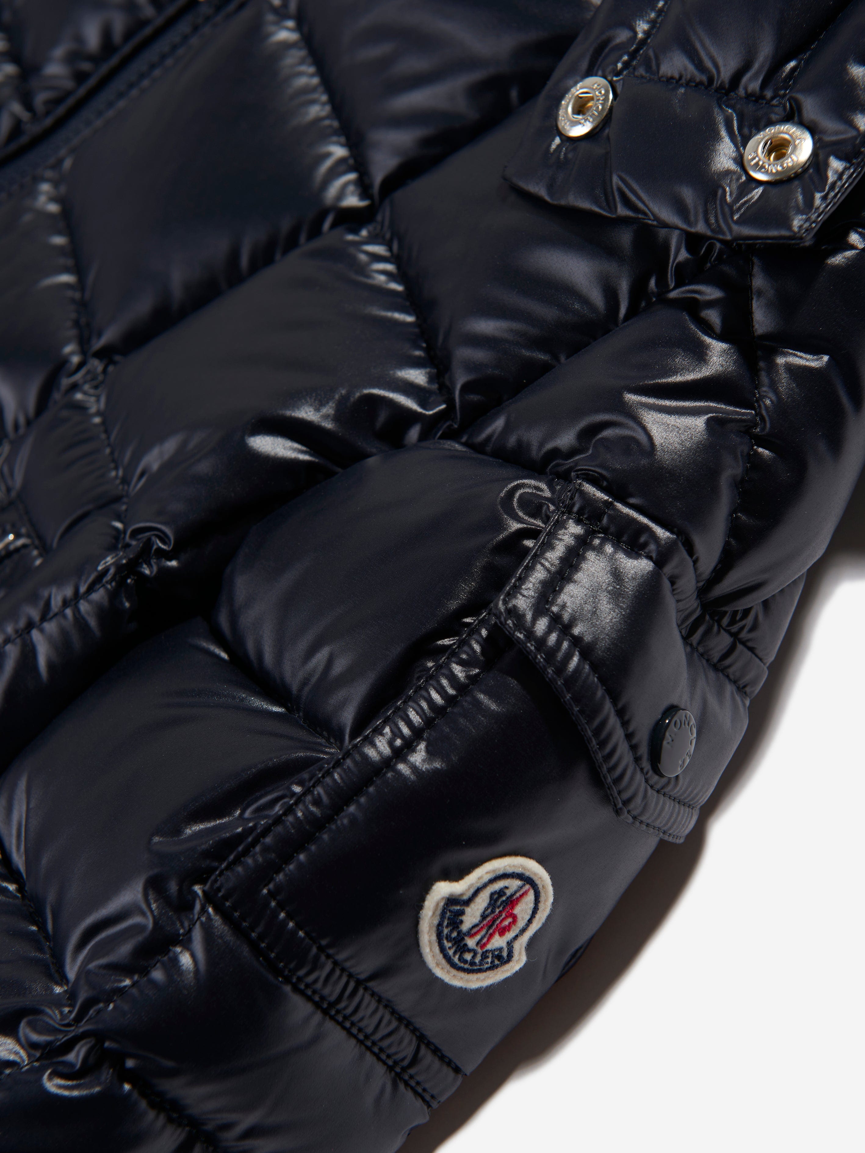 Moncler Enfant Boys Down Padded Jeff Jacket in Navy Outlet Classic