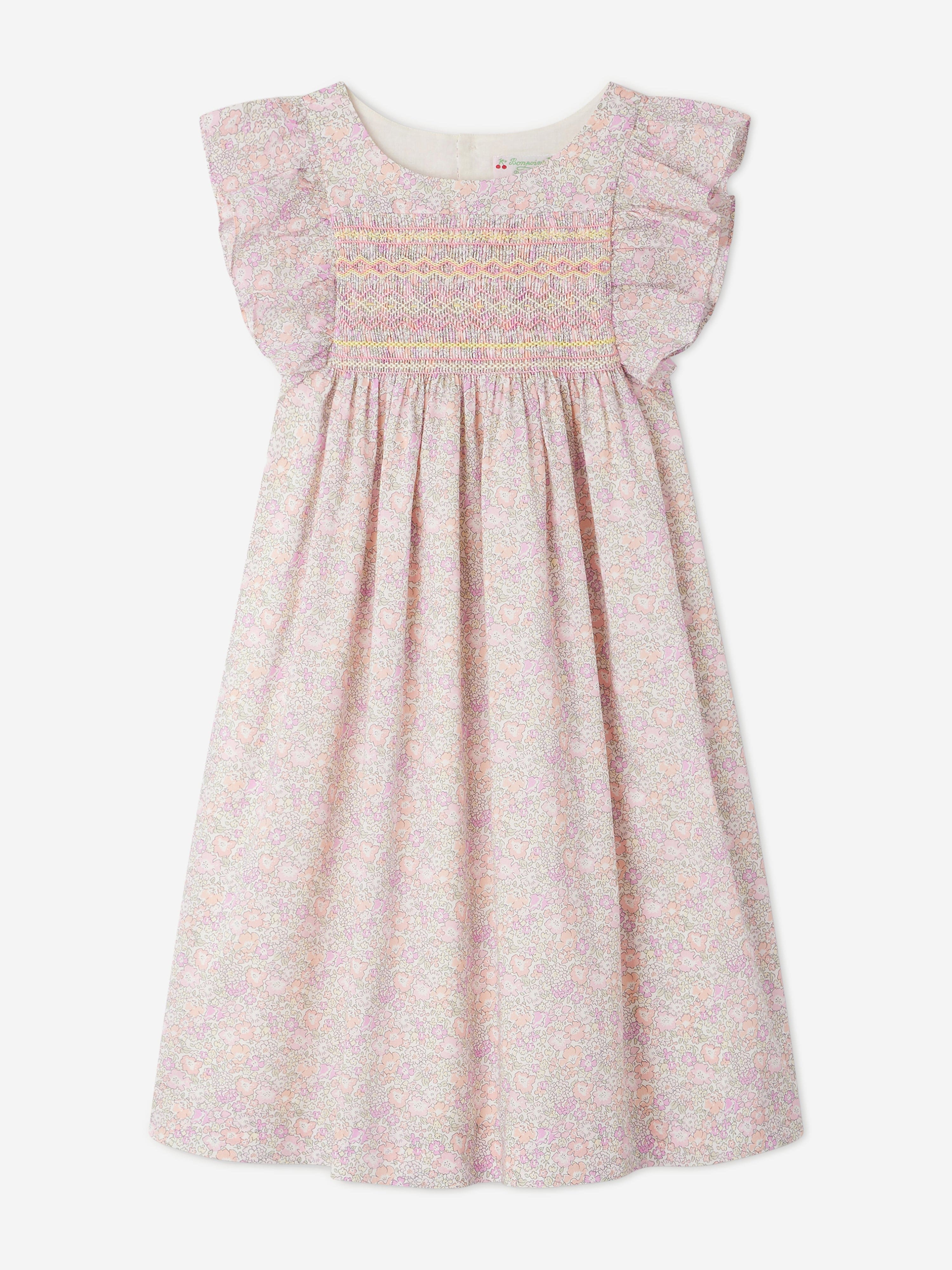 Bonpoint Girls Floral Fiorella Dress in Multicolour Outlet Discount Authentic