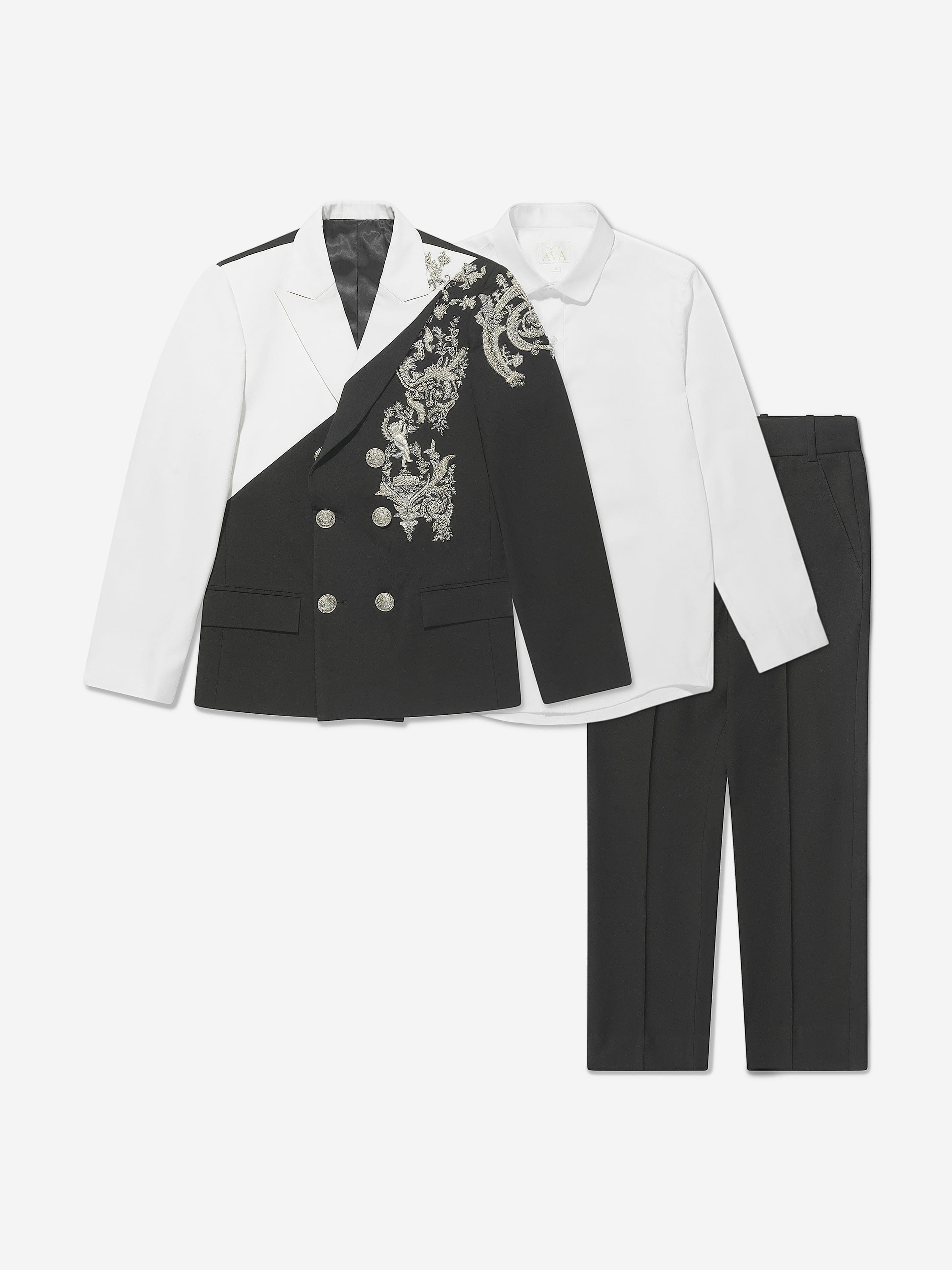 Maison Ava Boys Avram Suit in Black Buy Cheap Extremely