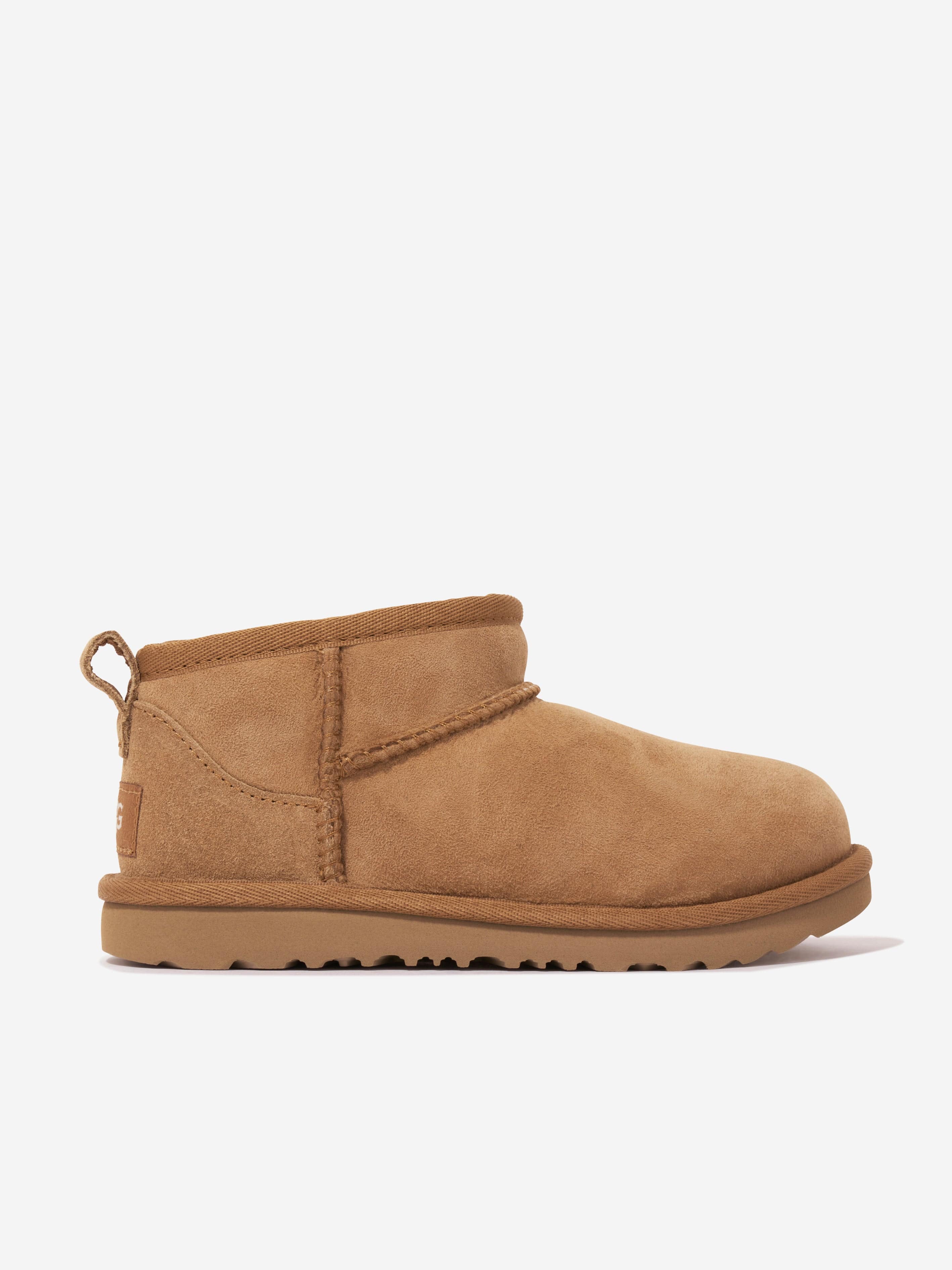 UGG Kids Classic Ultra Mini Boots in Brown On Hot Sale