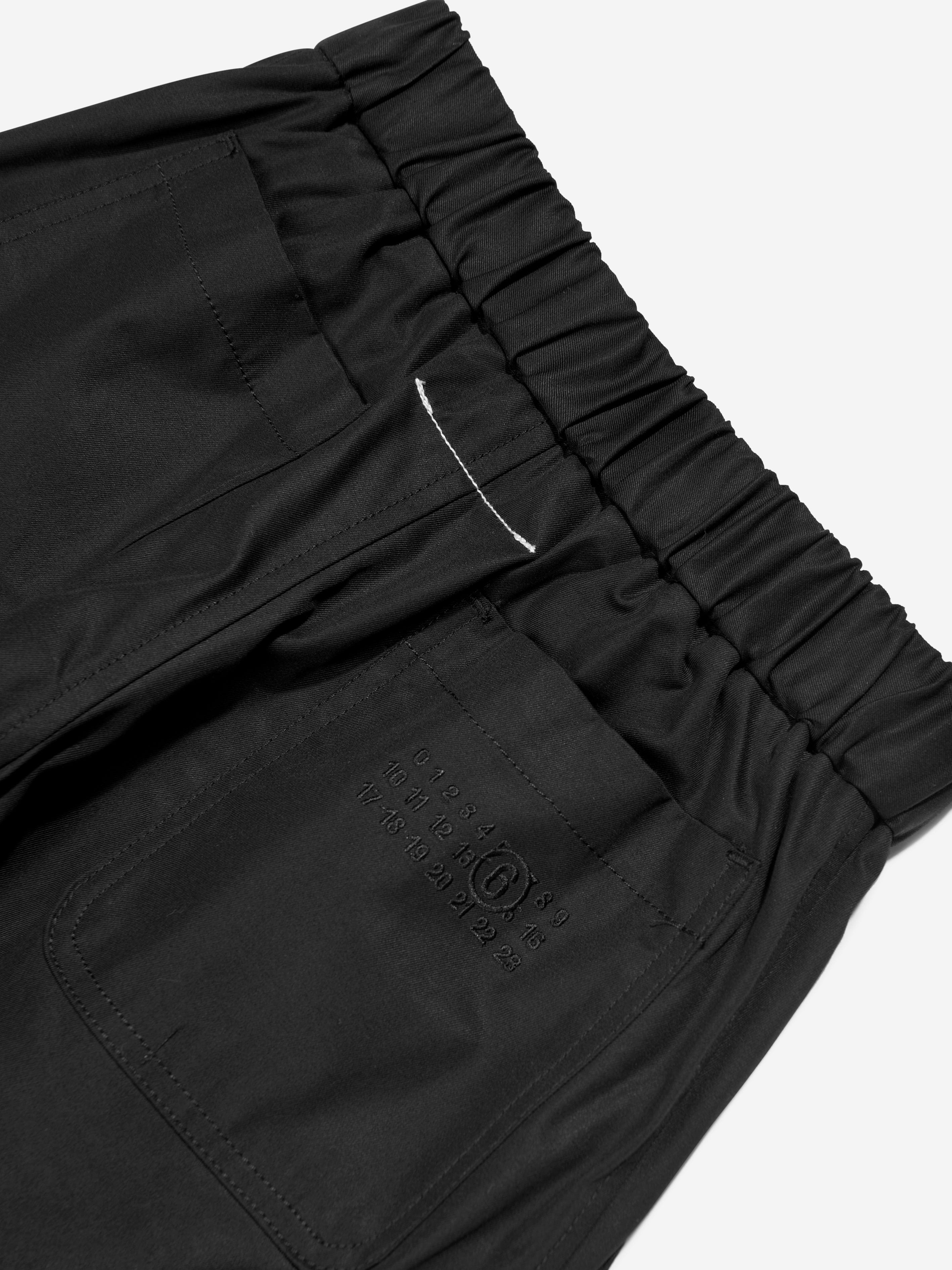 MM6 Maison Margiela Kids Cargo Trousers in Black For Nice Cheap Price