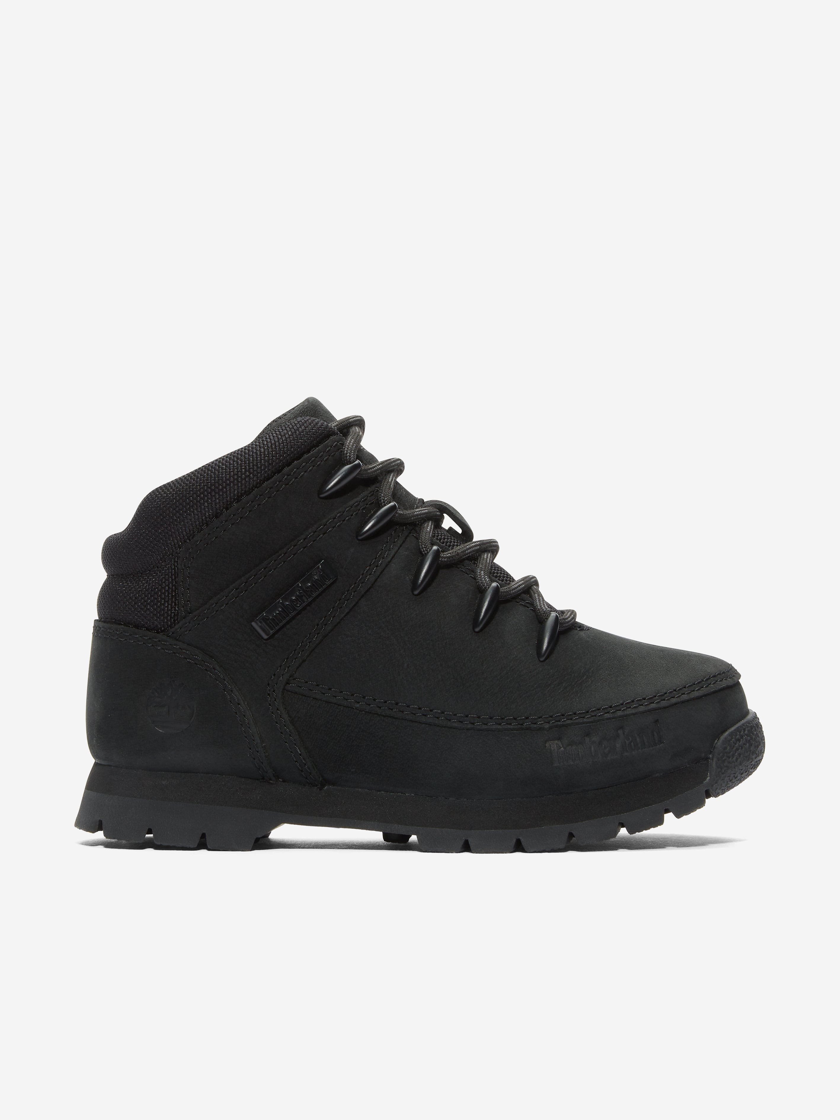 Timberland Boys Mid Lace-Up Boots in Black Online Online Free Shipping