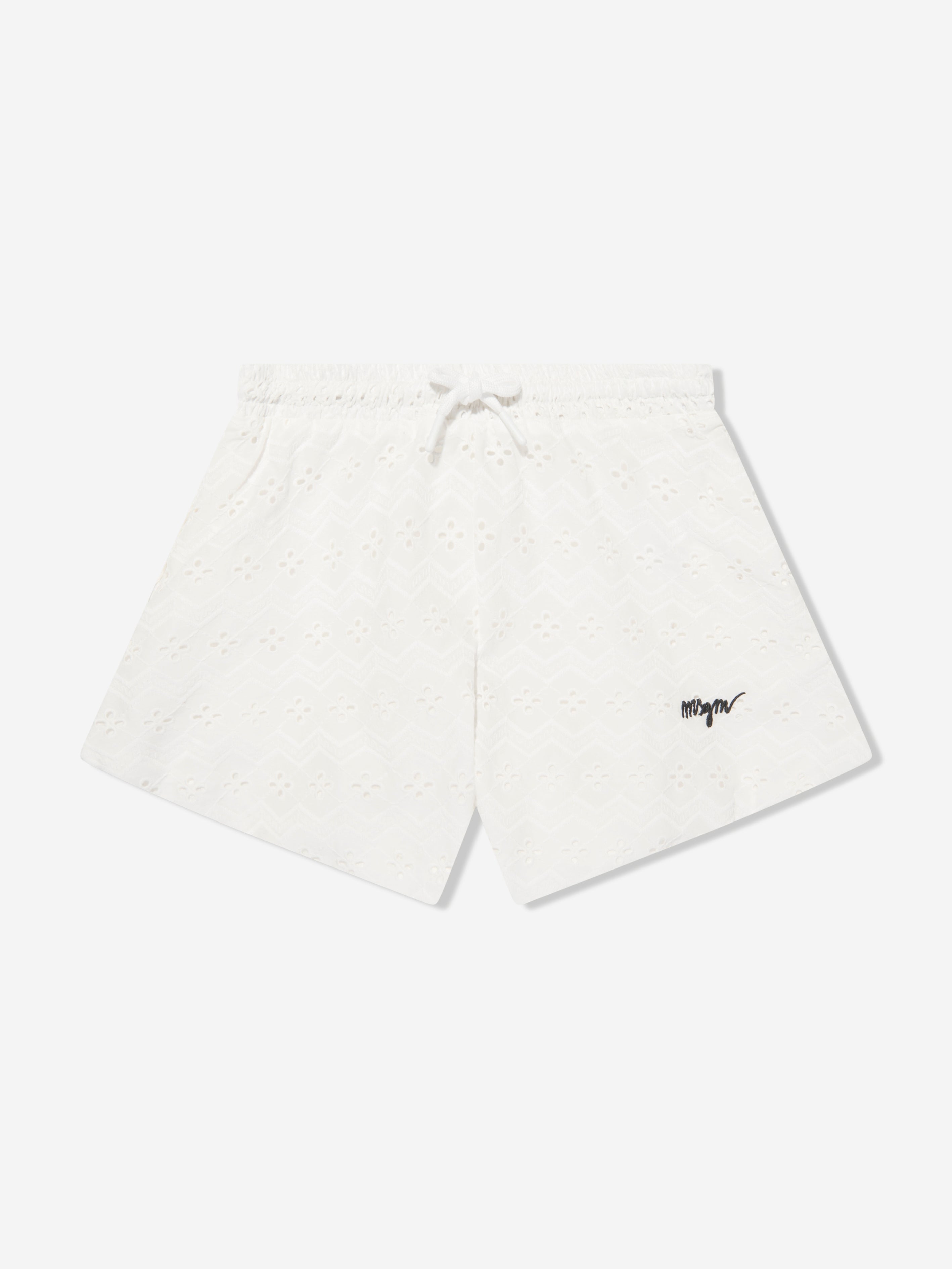 MSGM Girls Flared Shorts in White Free Shipping Fashion Style
