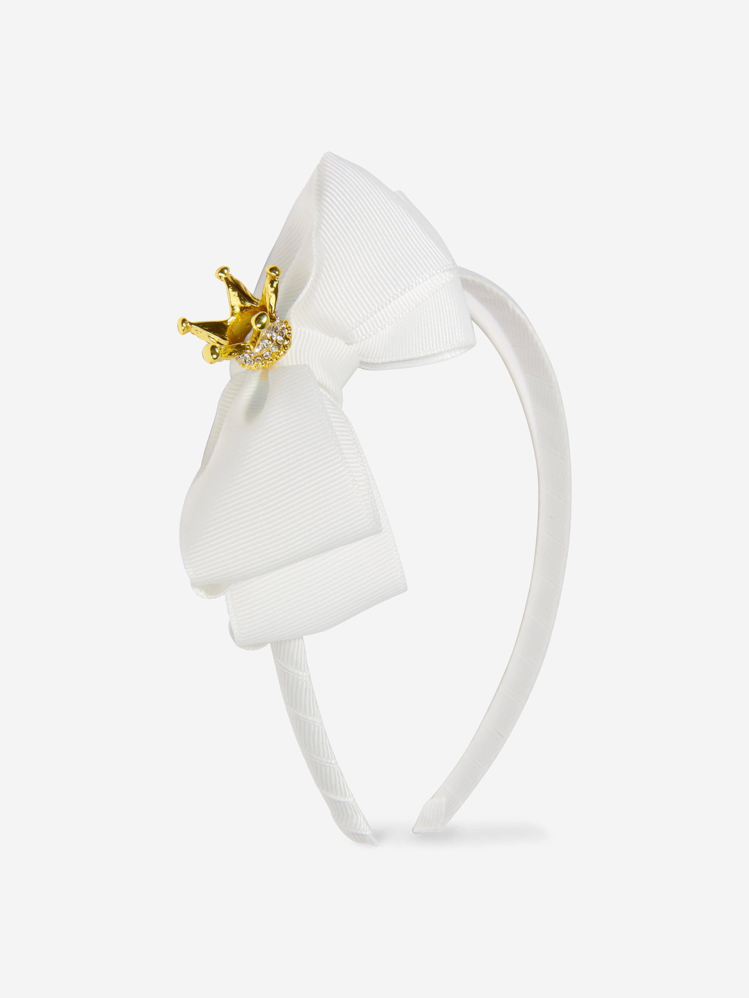 Angels Face Girls Crown Headband in White Outlet Cheap Quality