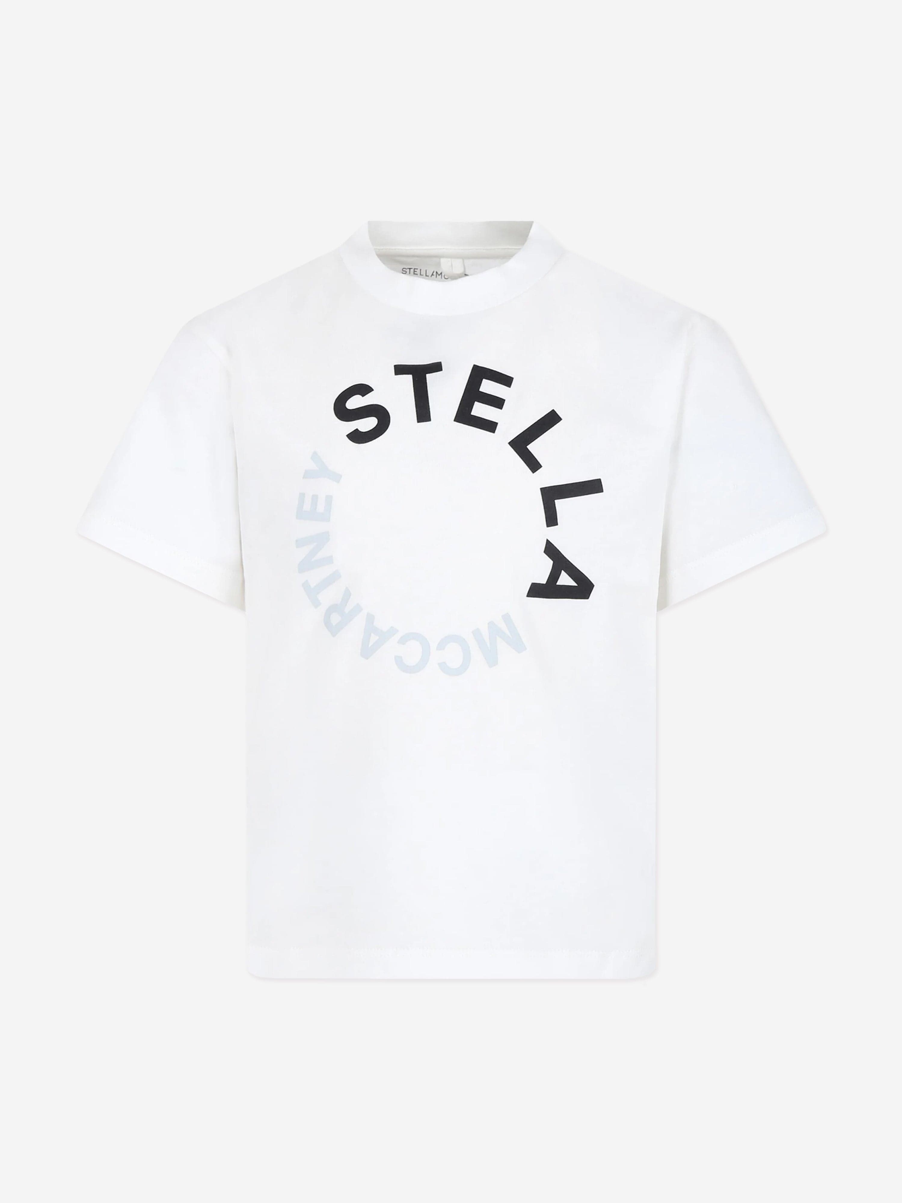 Stella McCartney Boys Circle Logo T-Shirt in Ivory Sale Free Shipping