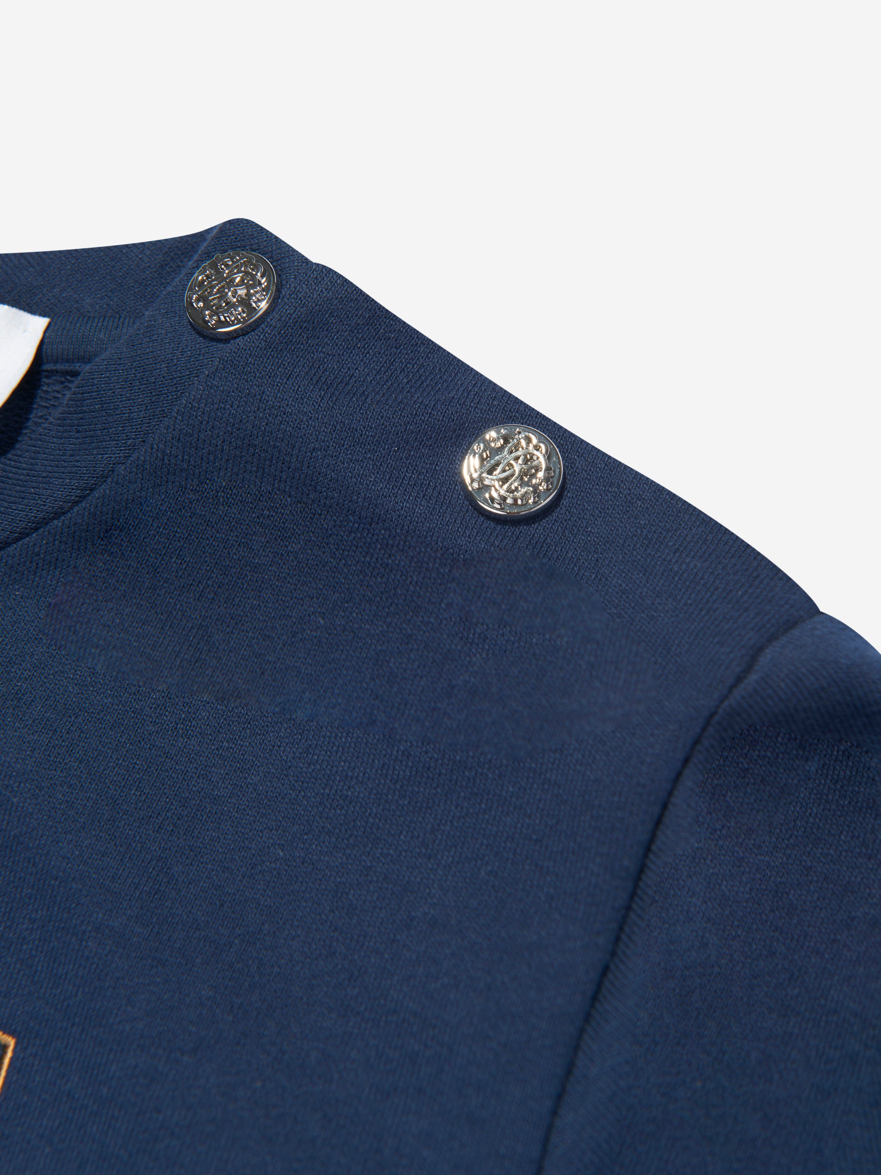 Roberto Cavalli Boys Logo Sweatshirt in Blue Sale Best Pices