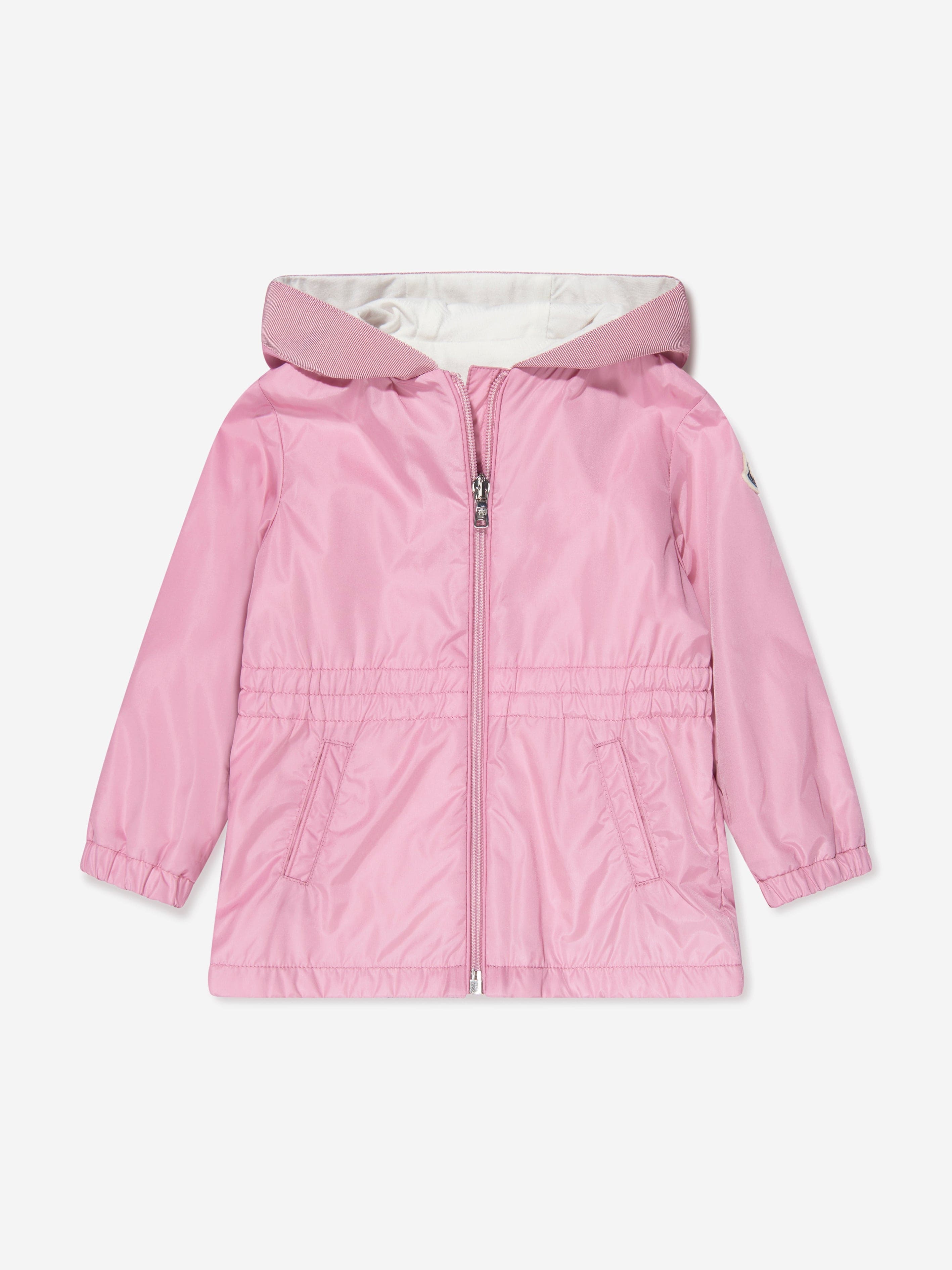 Moncler Enfant Baby Girls Messein Long Parka in Pink 100% Authentic Sale Online