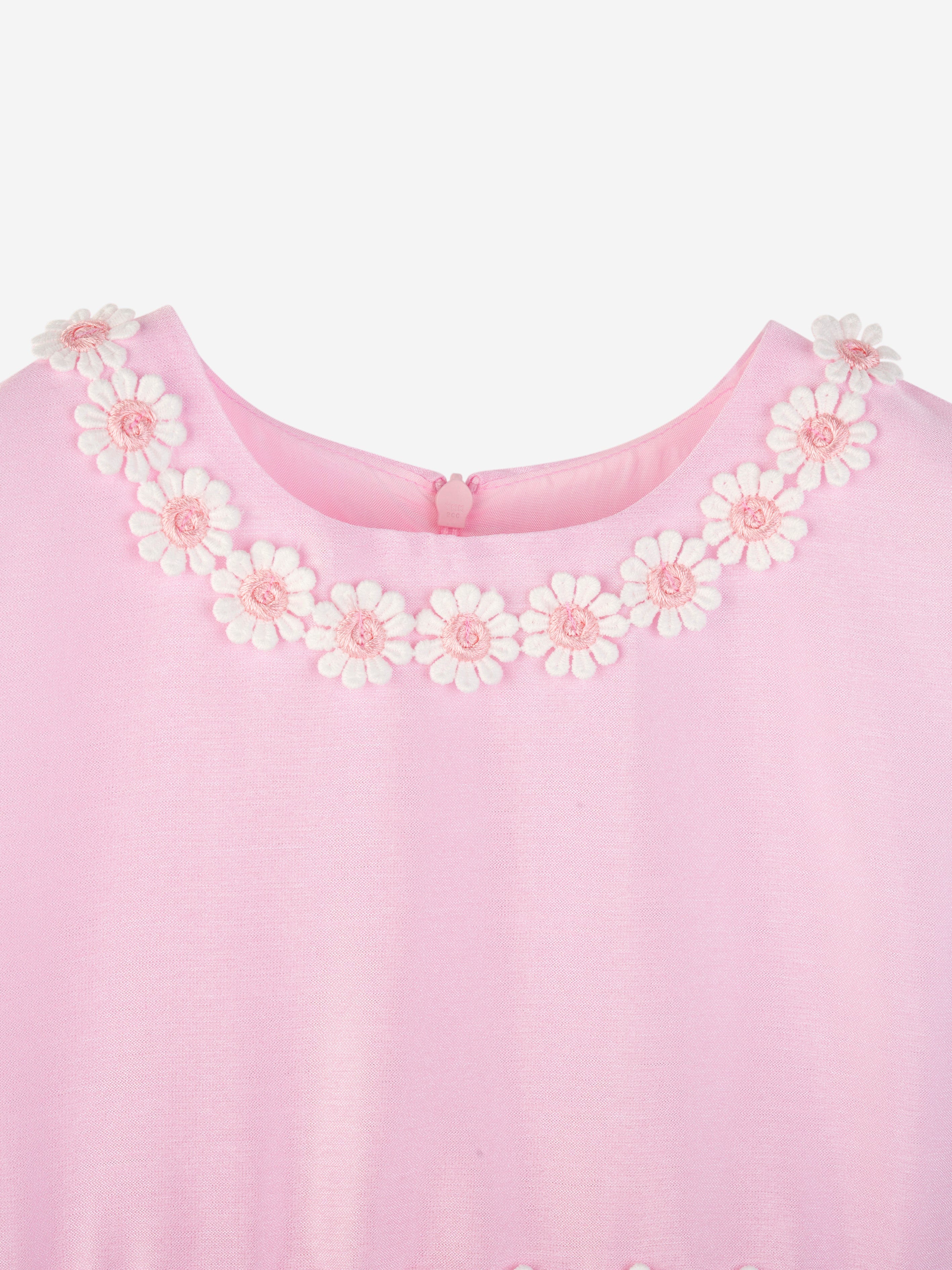 Rachel Riley Girls Daisy Tulle Dress in Pink Manchester Great Sale Online