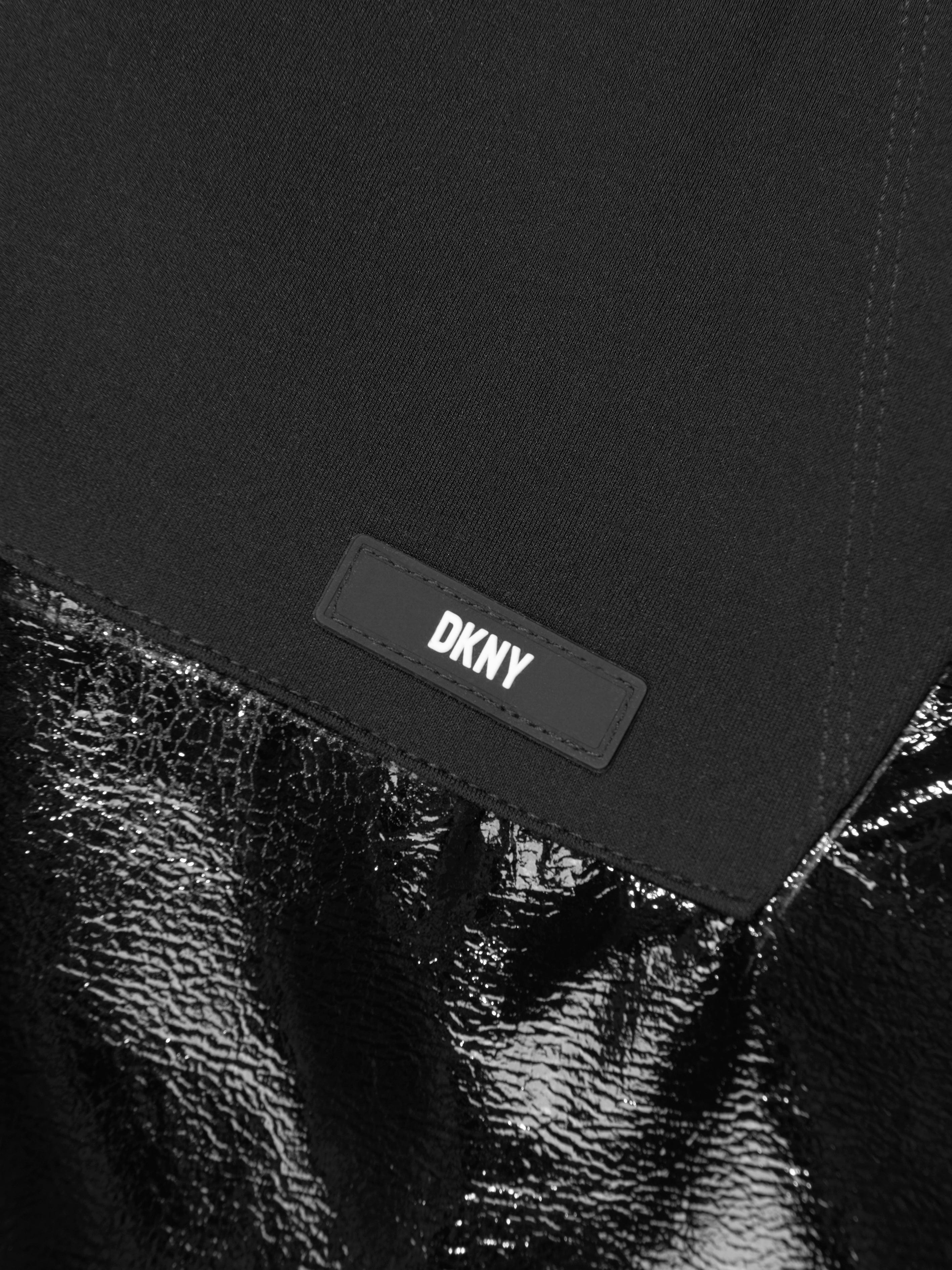 DKNY Girls Shiny Shorts in Black Outlet Marketable