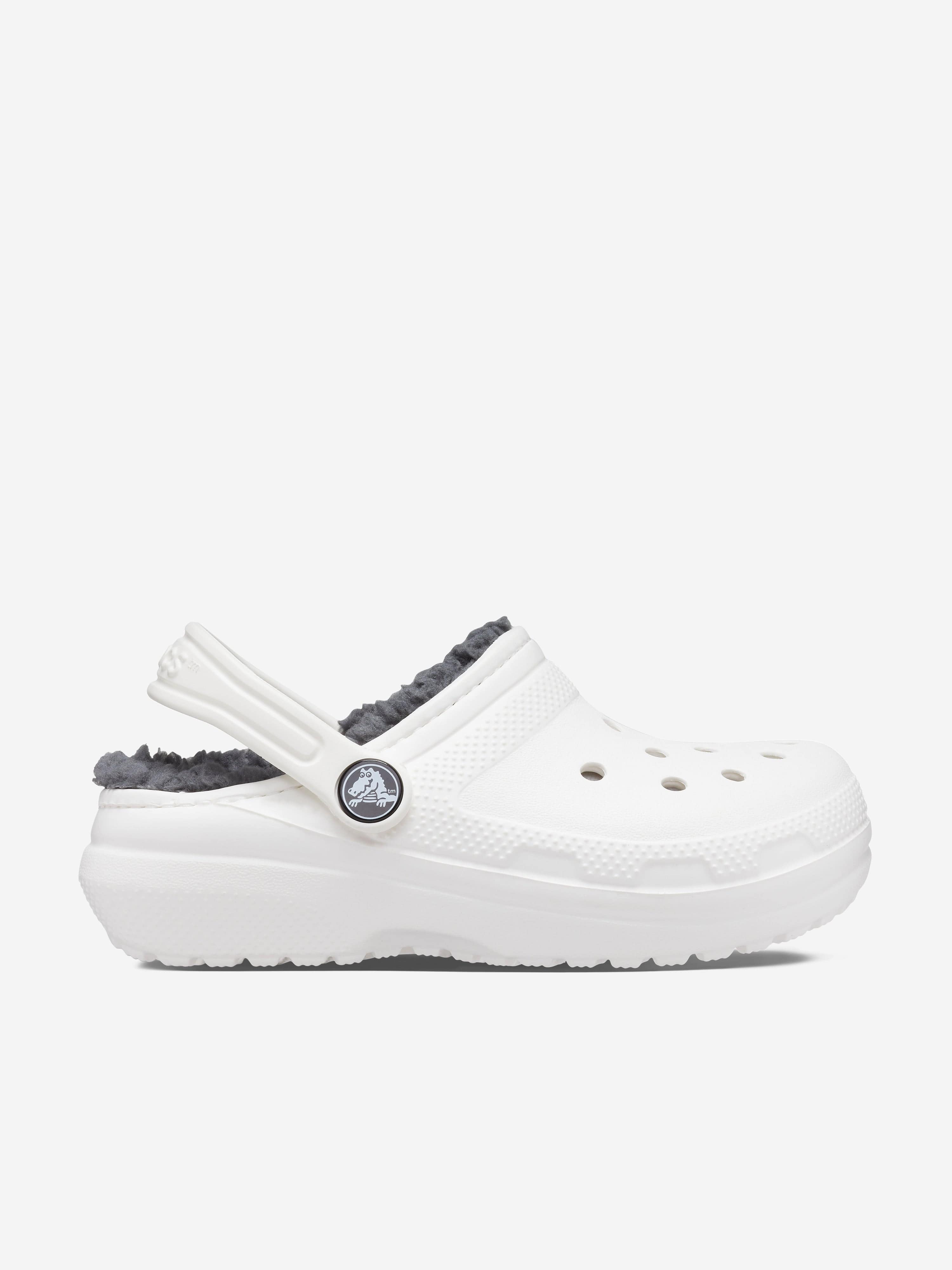 Crocs Kids Classic Lined Clog in White Eastbay Cheap Online