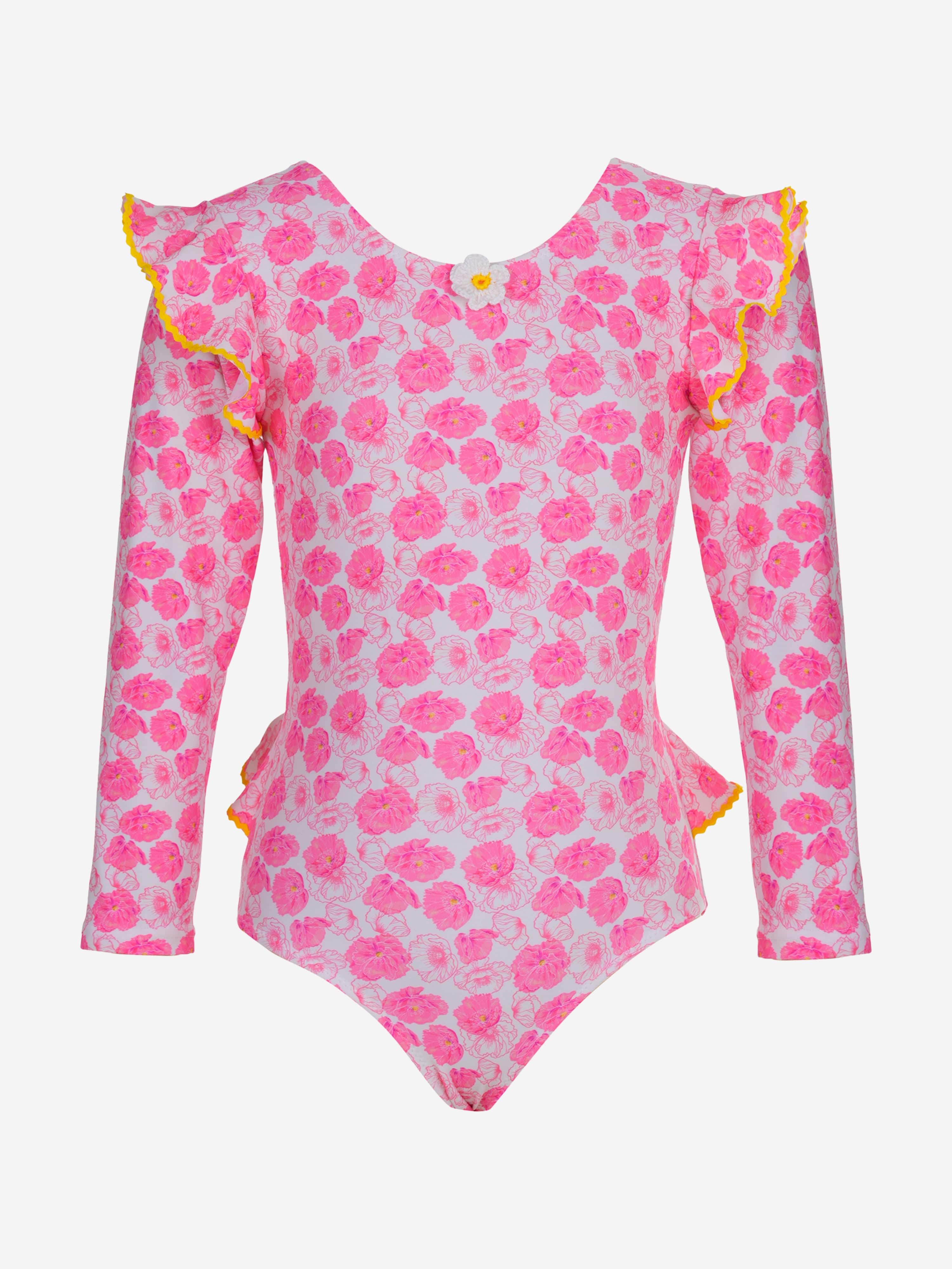 Girls Prune Swimsuit in Pink Discount Countdown Package