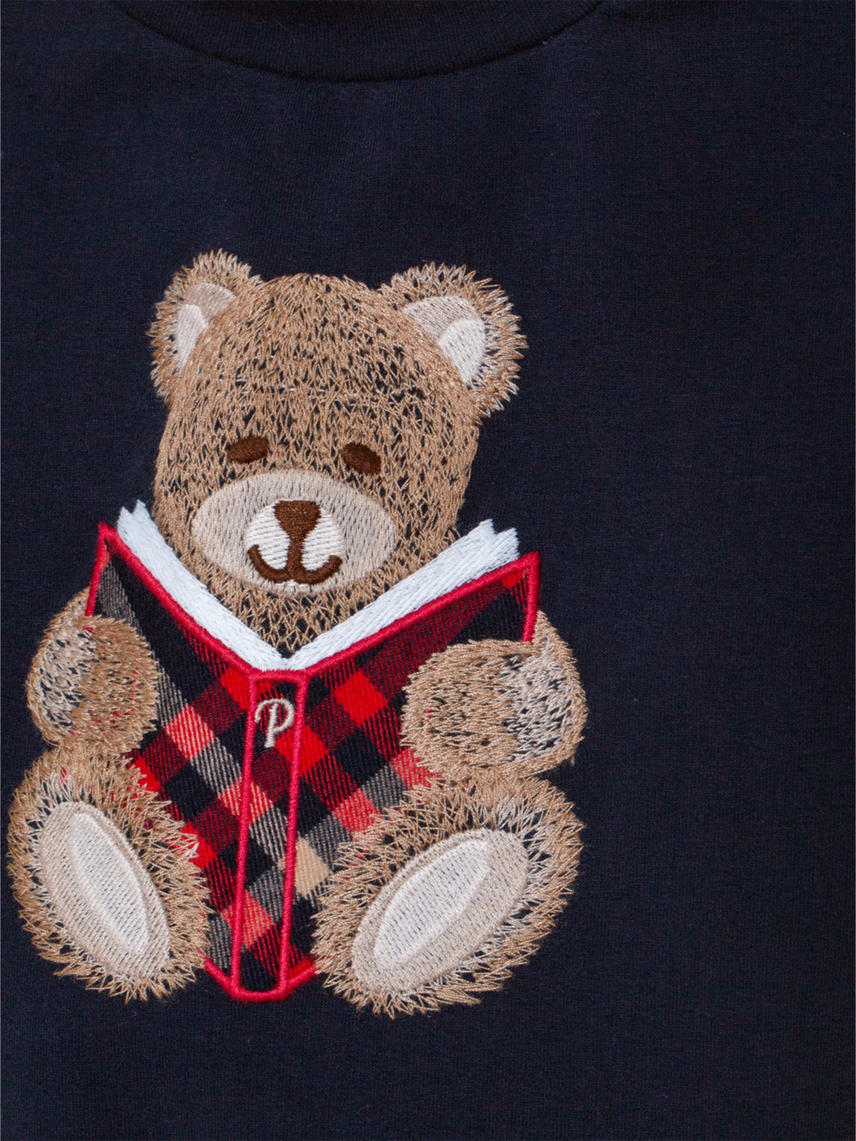 Patachou Baby Boys Teddy Bear Jumper in Navy Discount Shop Offer