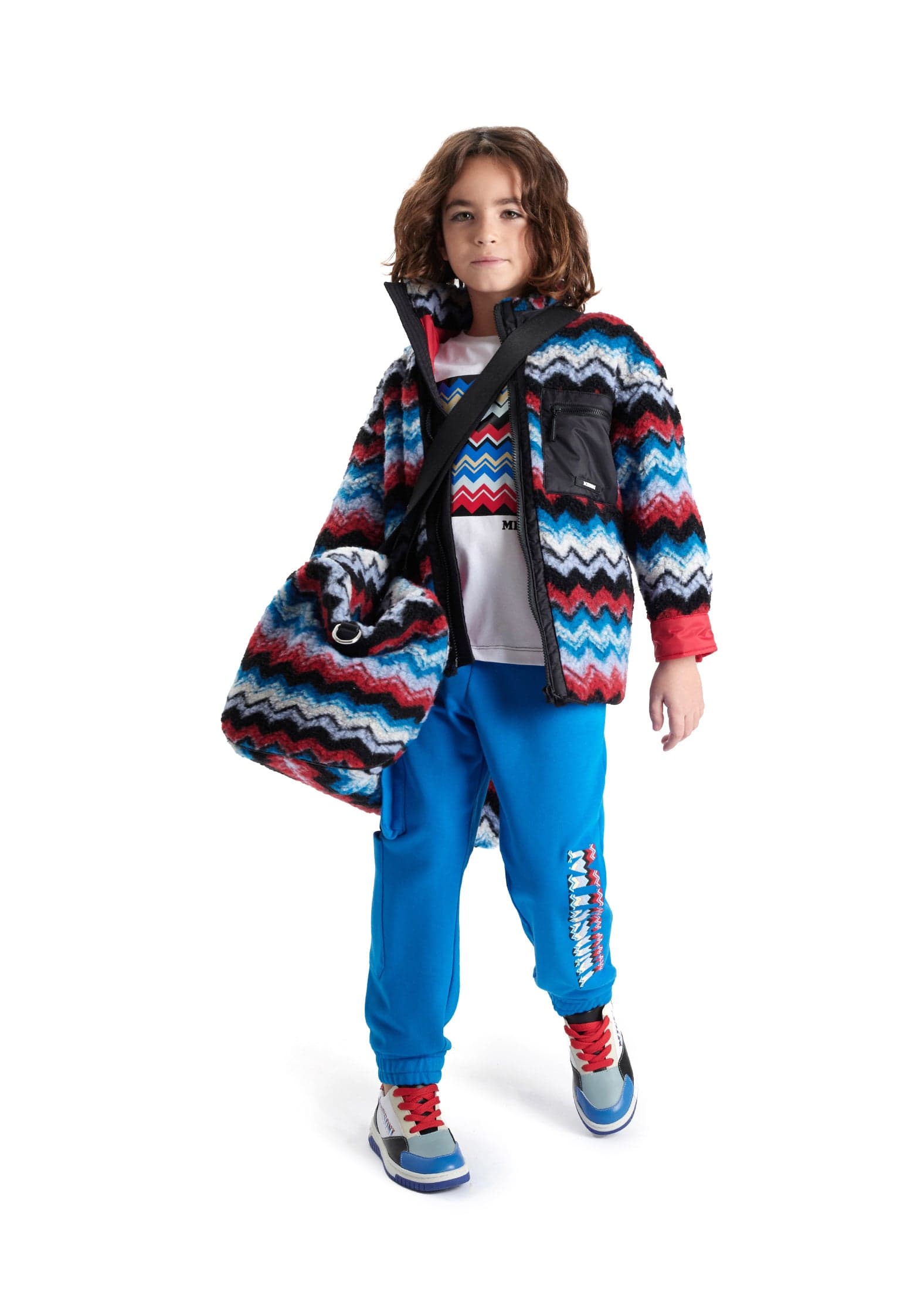 Missoni Boys Logo Joggers in Blue Amazon Sale Online