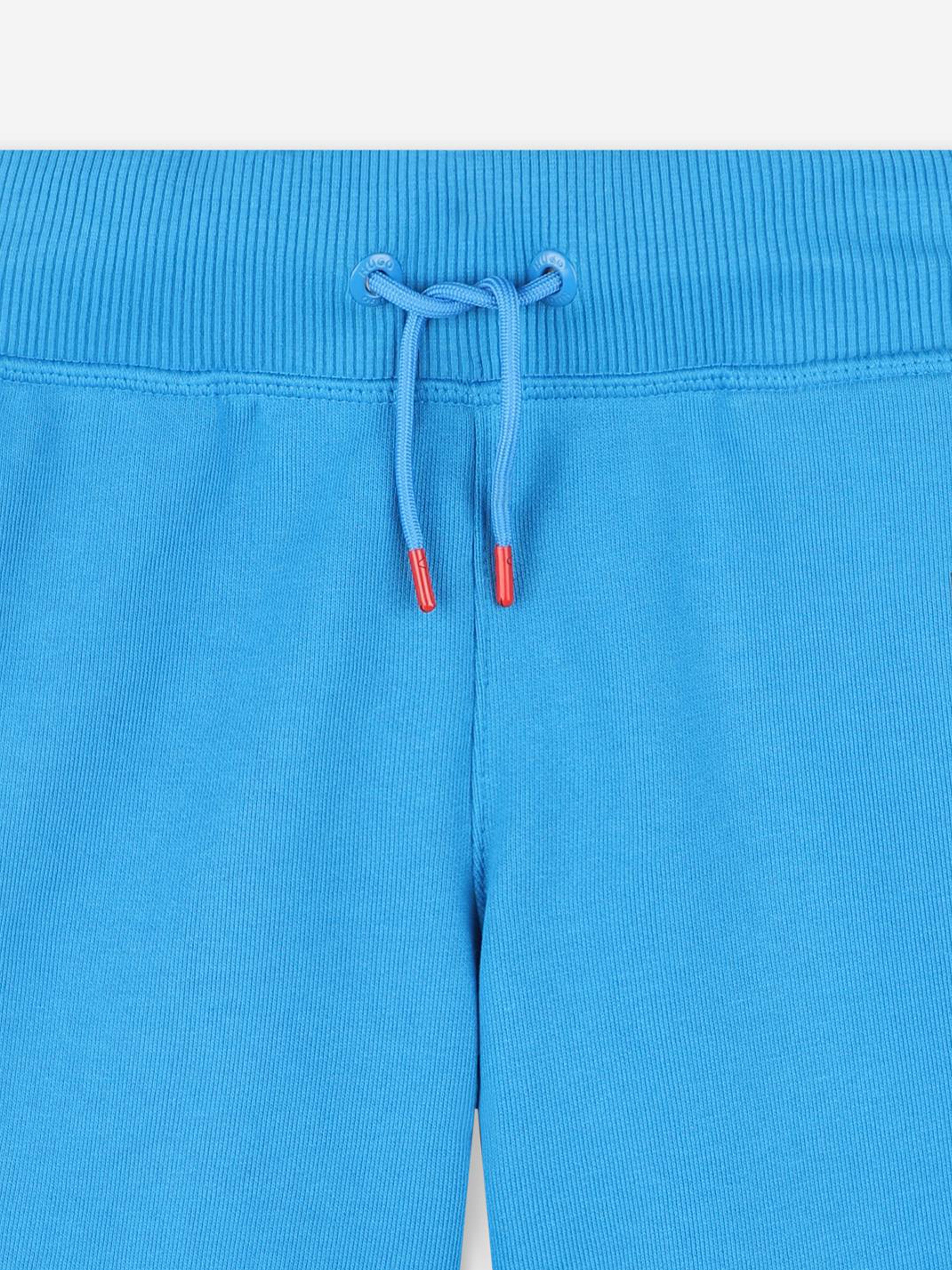 Hugo Boys Logo Print Shorts in Blue Quality Free Shipping Low Pice