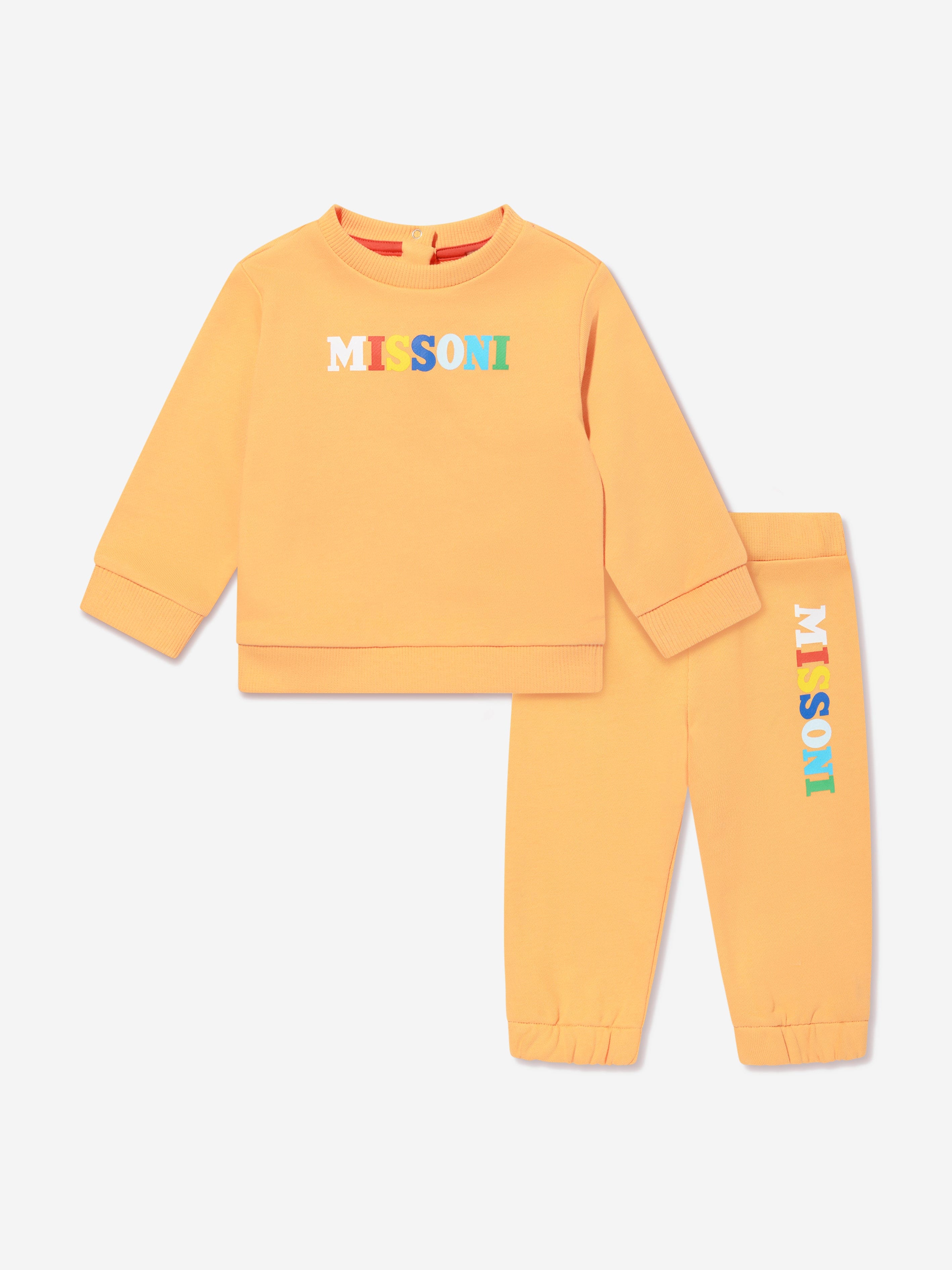 Baby Boys Logo Tracksuit in Orange Cost Online