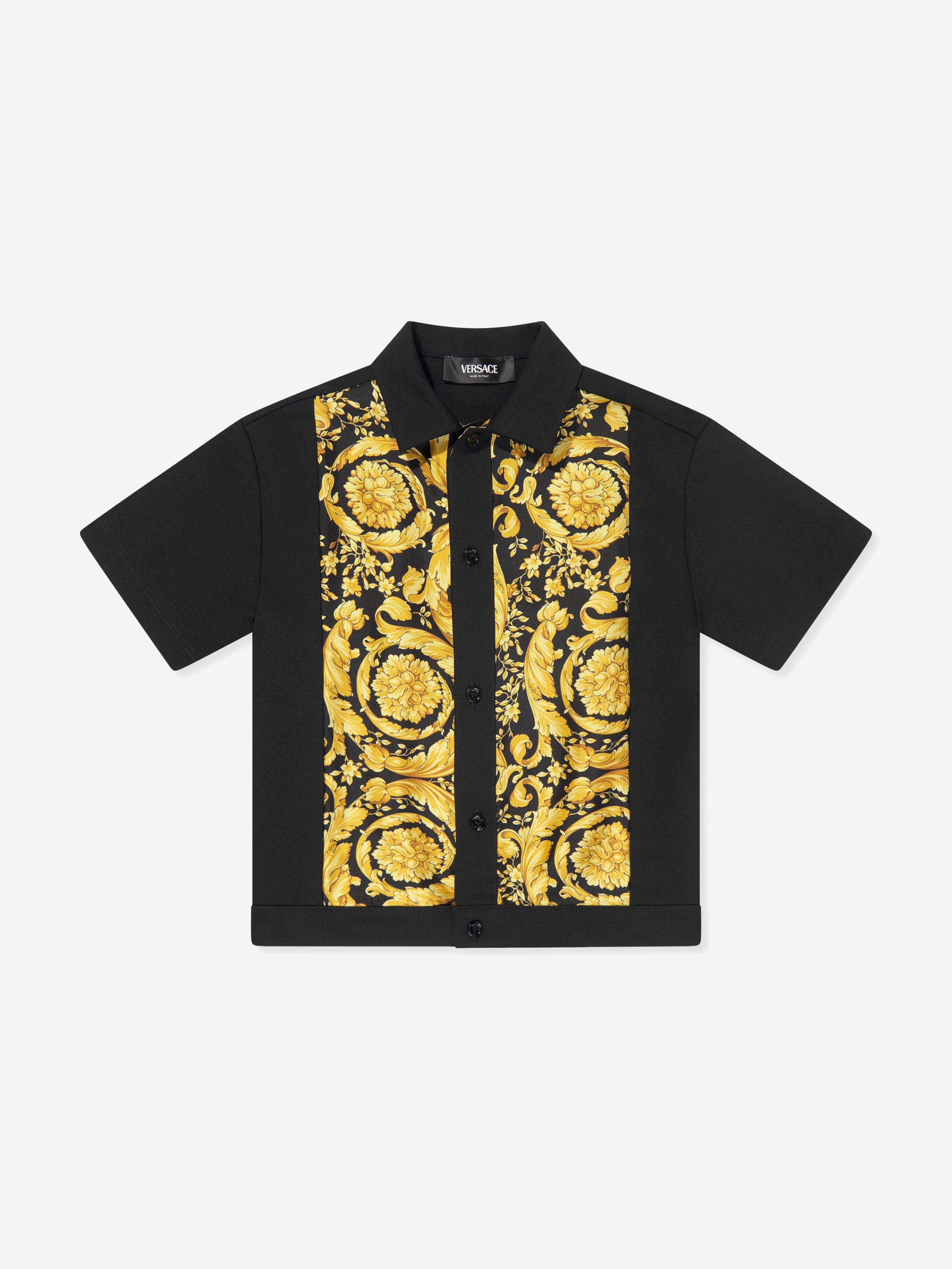 Versace Boys Barocco Shirt in Black 2025 New