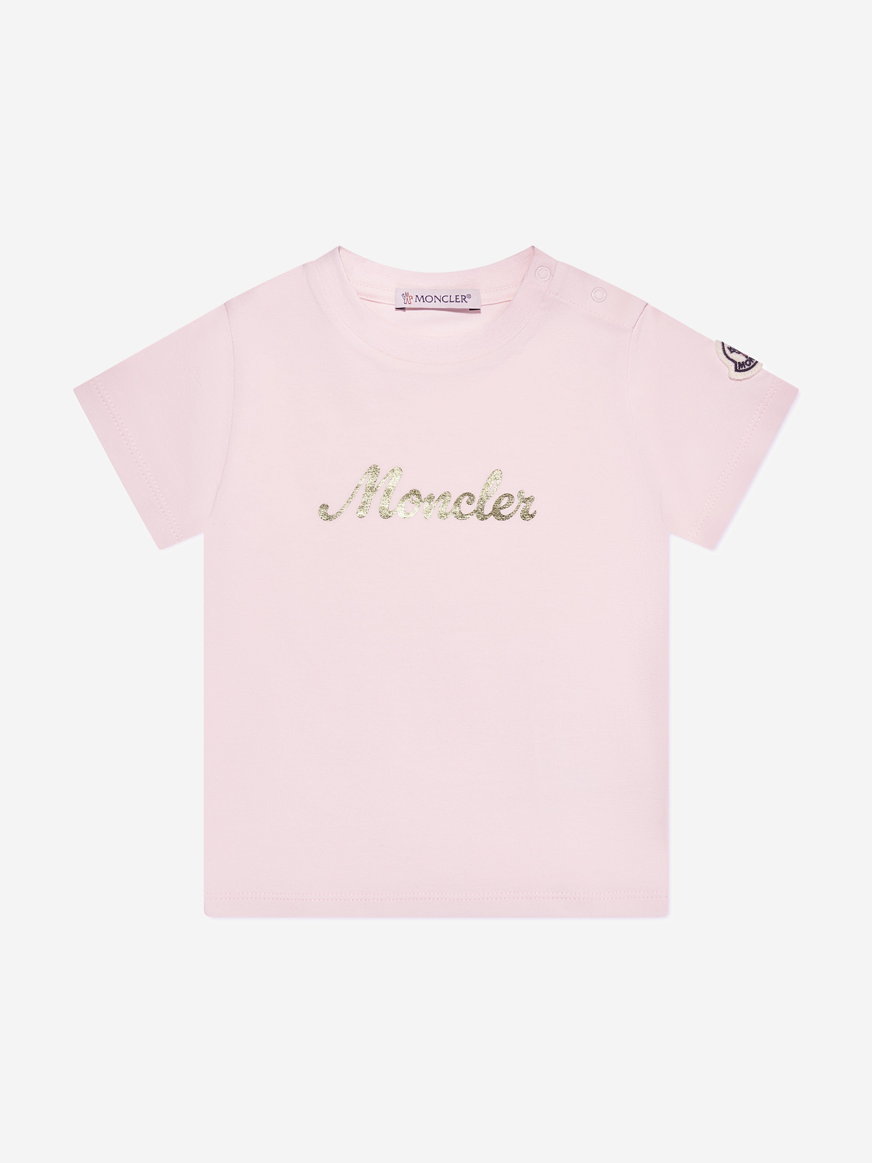 Moncler Enfant Baby Girls Logo T-Shirt in Pink Cheap Sale Online