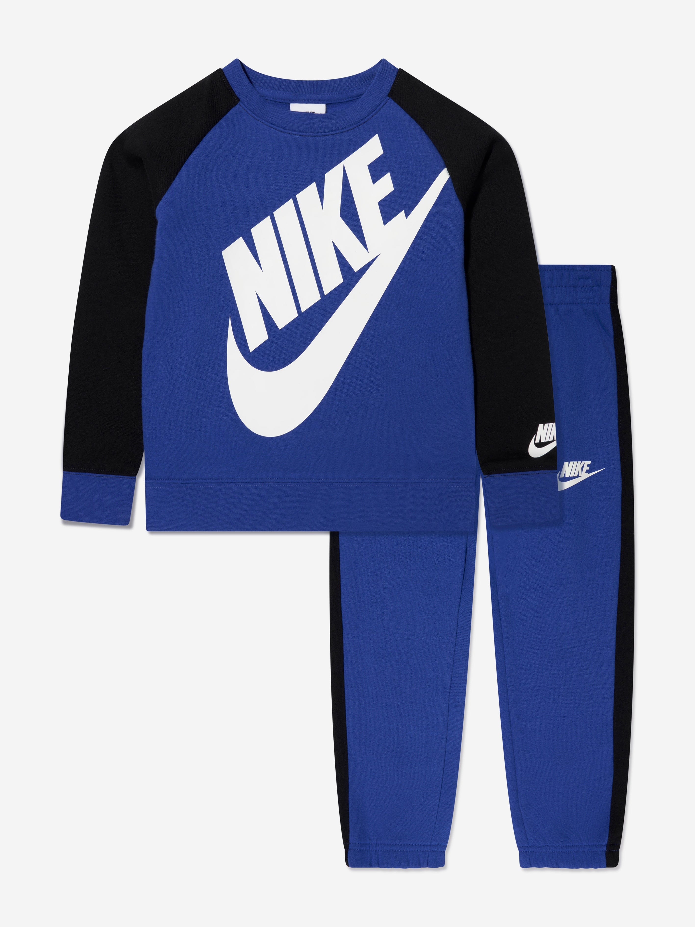 Nike Boys Oversized Futura Crew Tracksuit in Blue Cheap High Quality