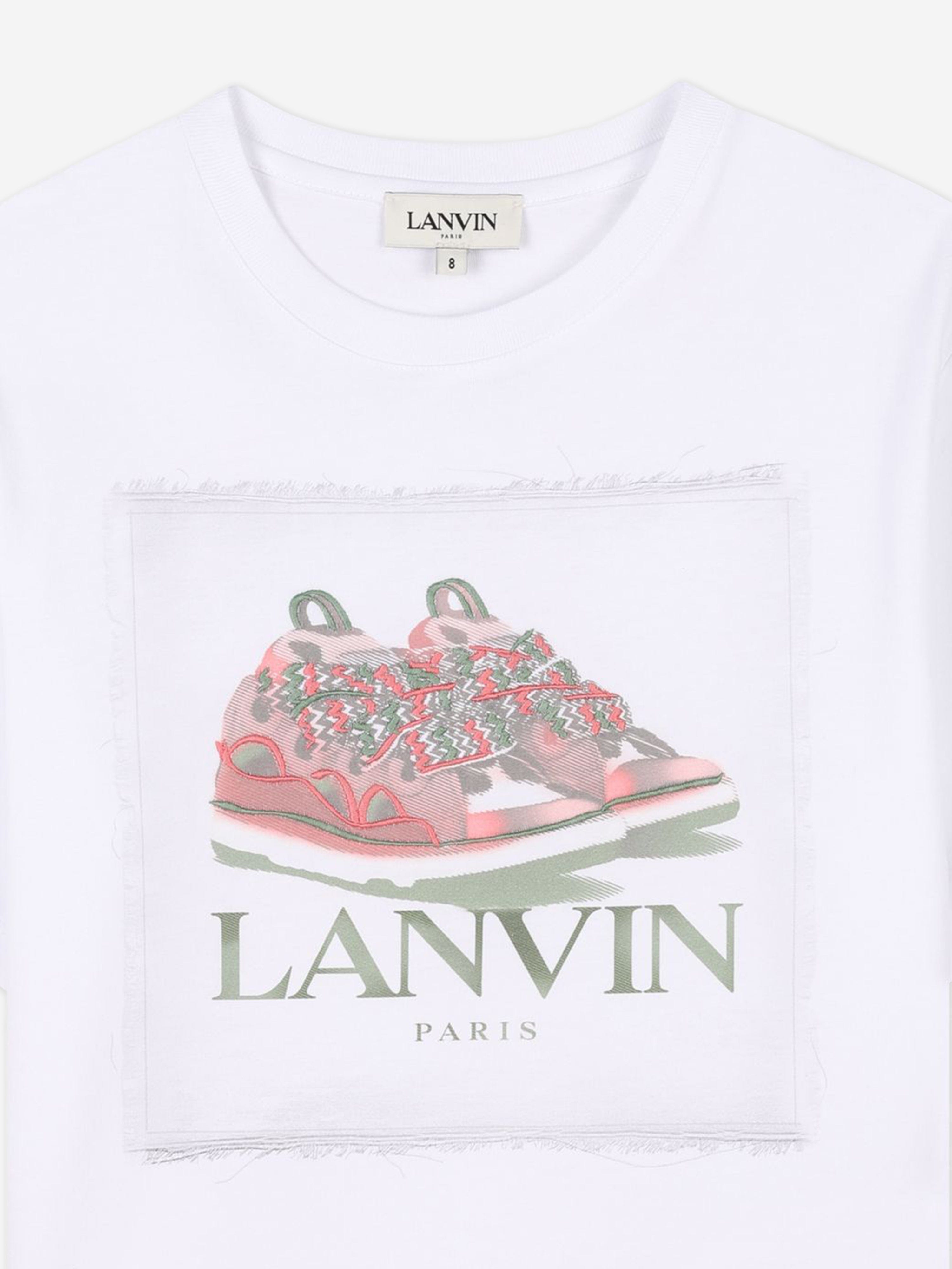 Girls Curb Trainers T-Shirt in White Huge Surprise For Sale