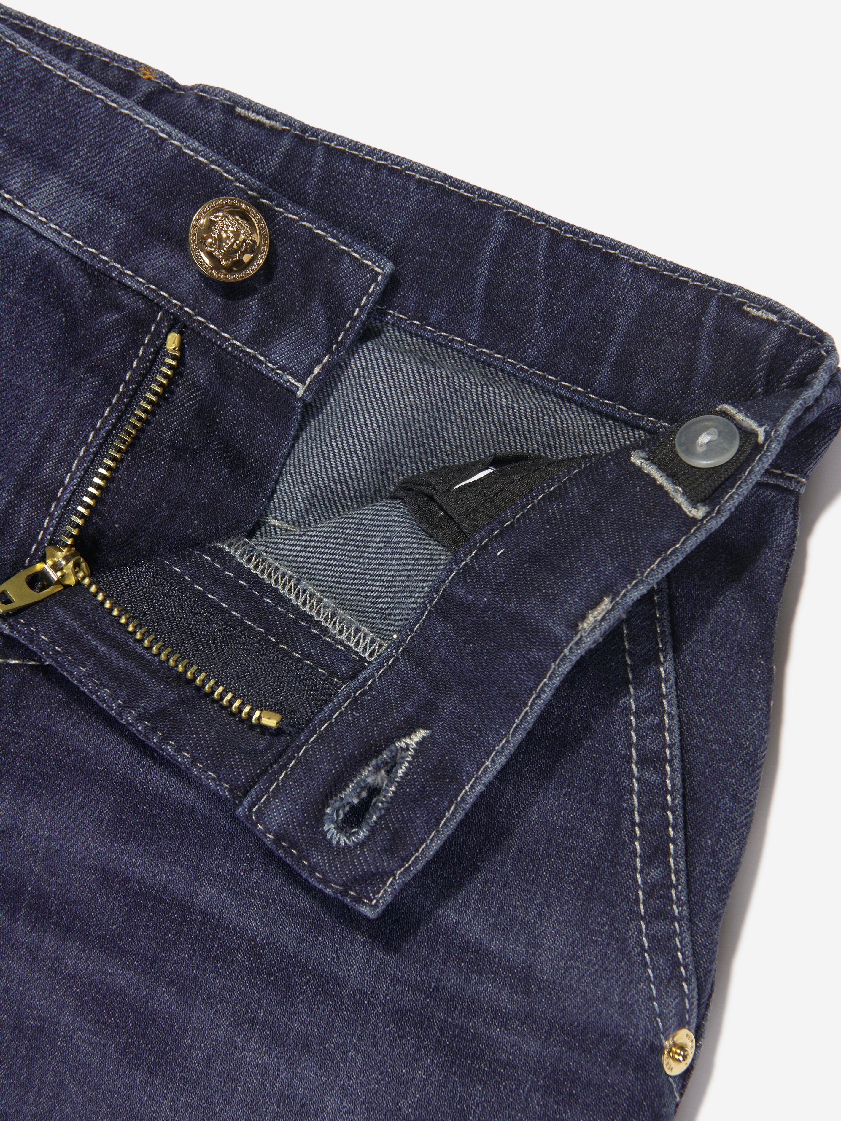 Versace Boys Slim Fit Jeans in Blue Cheap Online Store