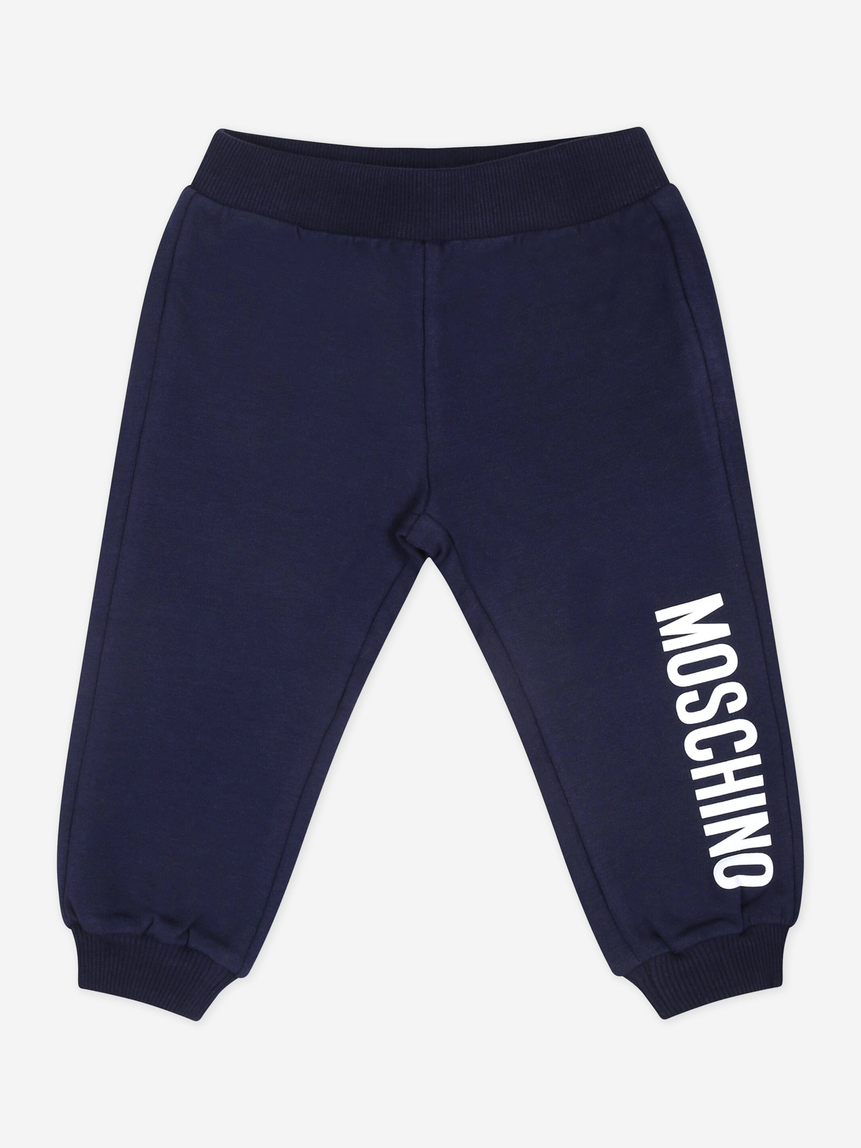 Moschino Baby Logo Joggers in Navy Buy Cheap Cheapest Pice