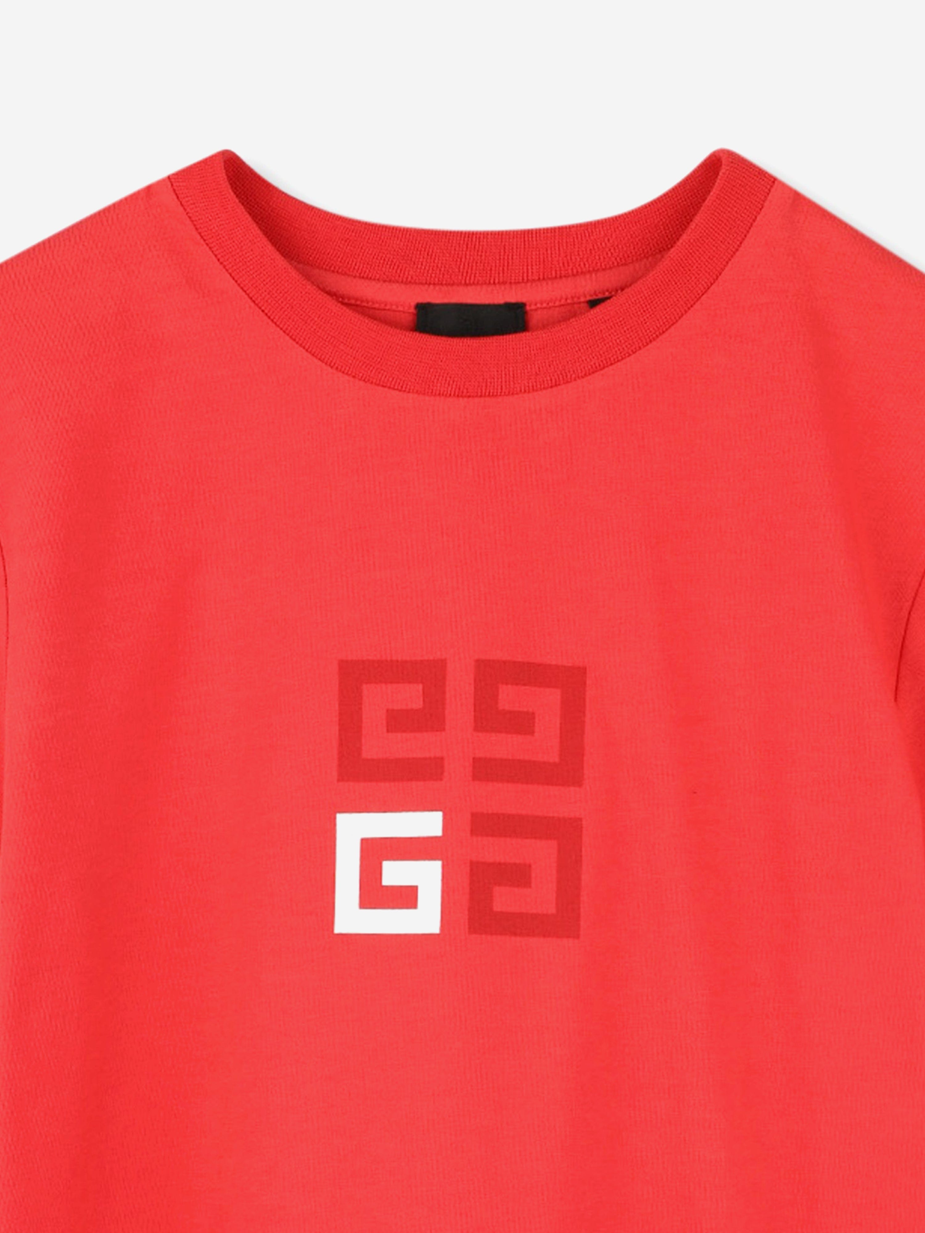 Boys 4G Logo T-Shirt in Red Clearance Online Fake
