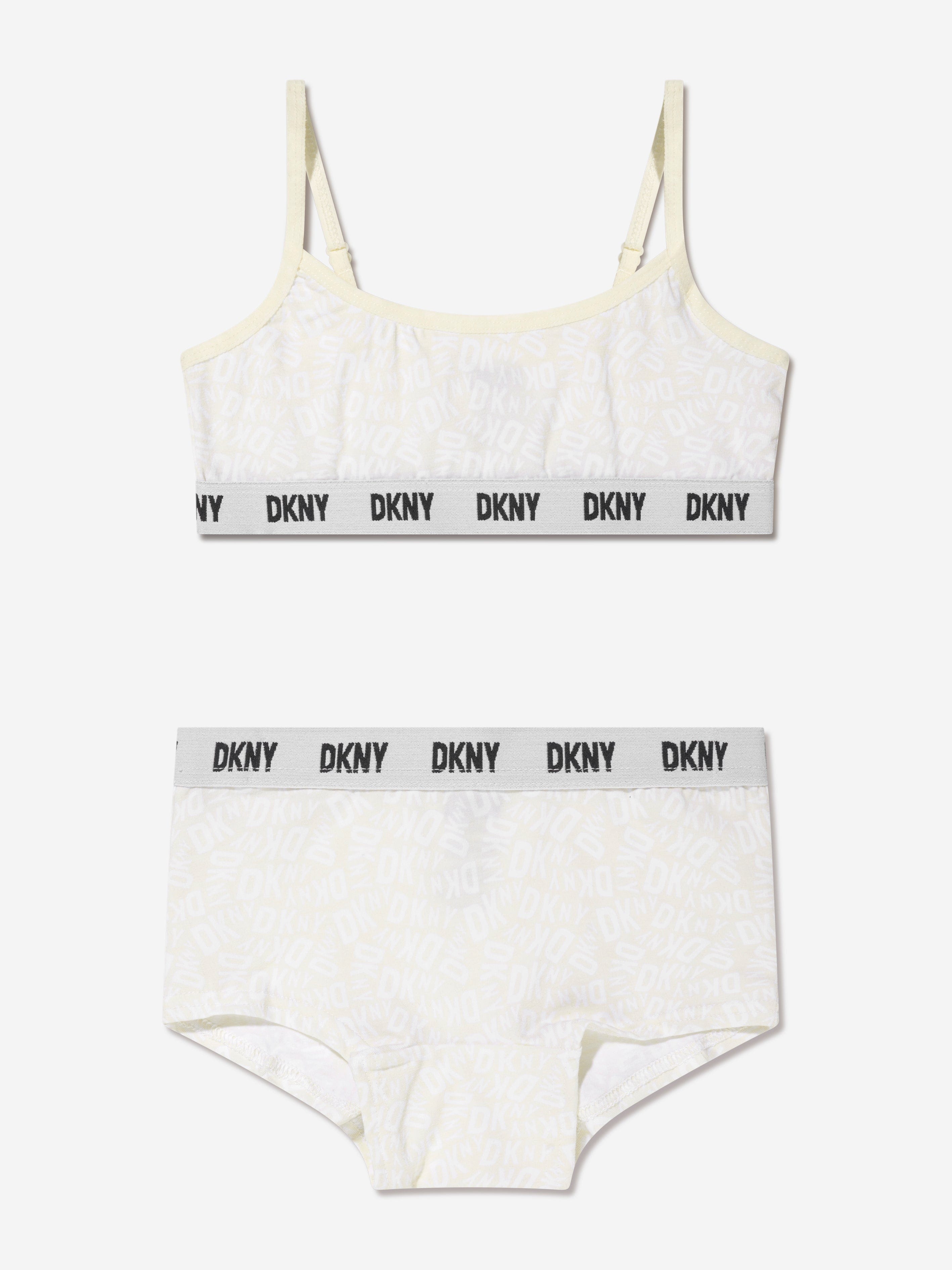 DKNY Girls Training Bra And Knickers Set in Ivory Online Online Cheap Online