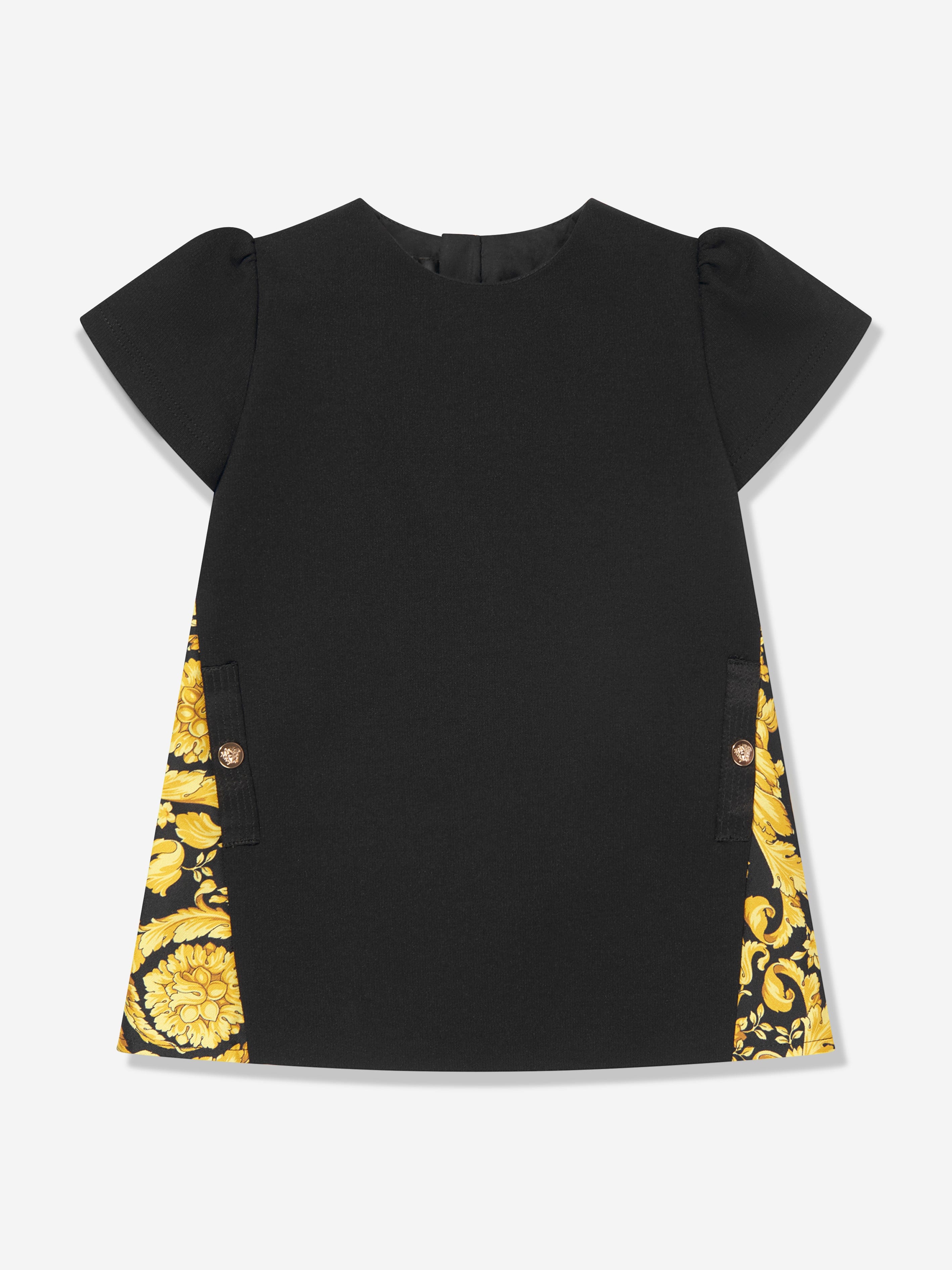 Versace Baby Girls Punto Milano Barocco Dress in Black Visit New Online