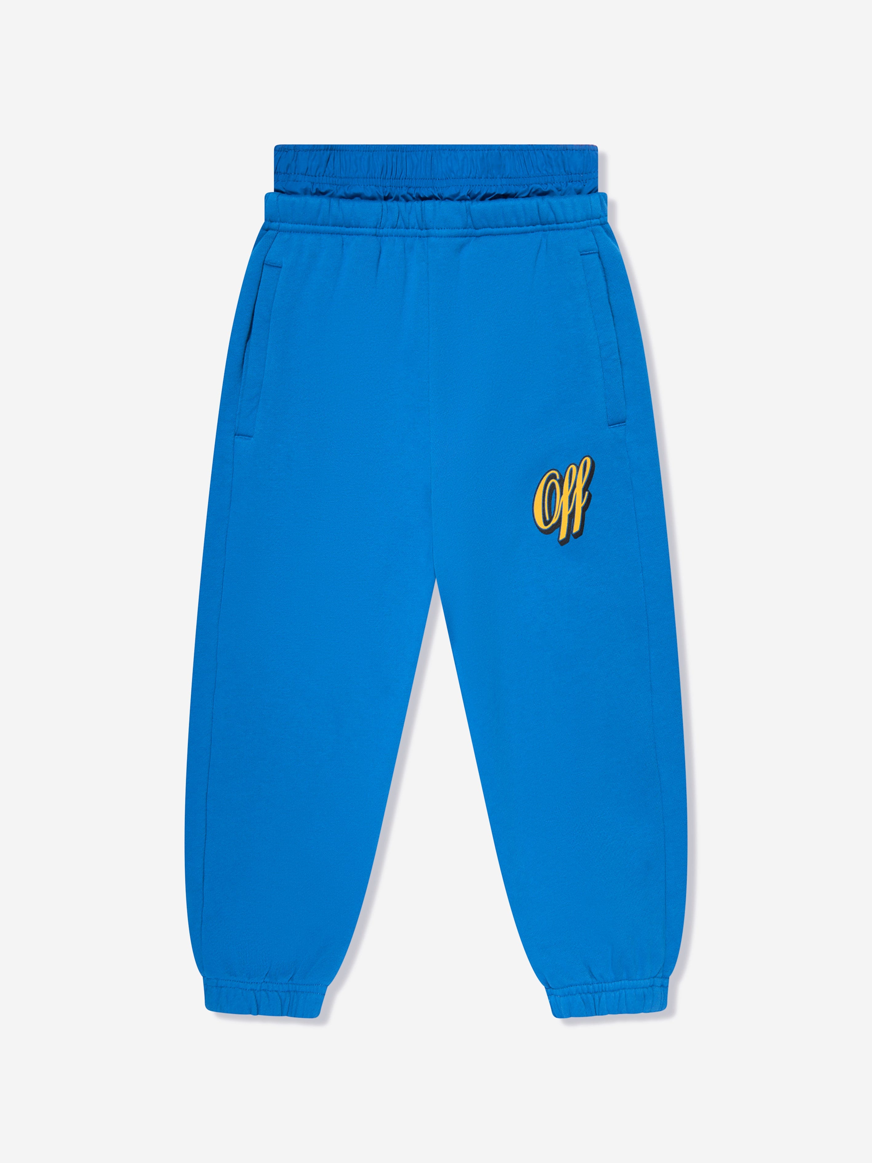 Off-White Boys Baseball Logo Joggers in Blue Sale 2025 New