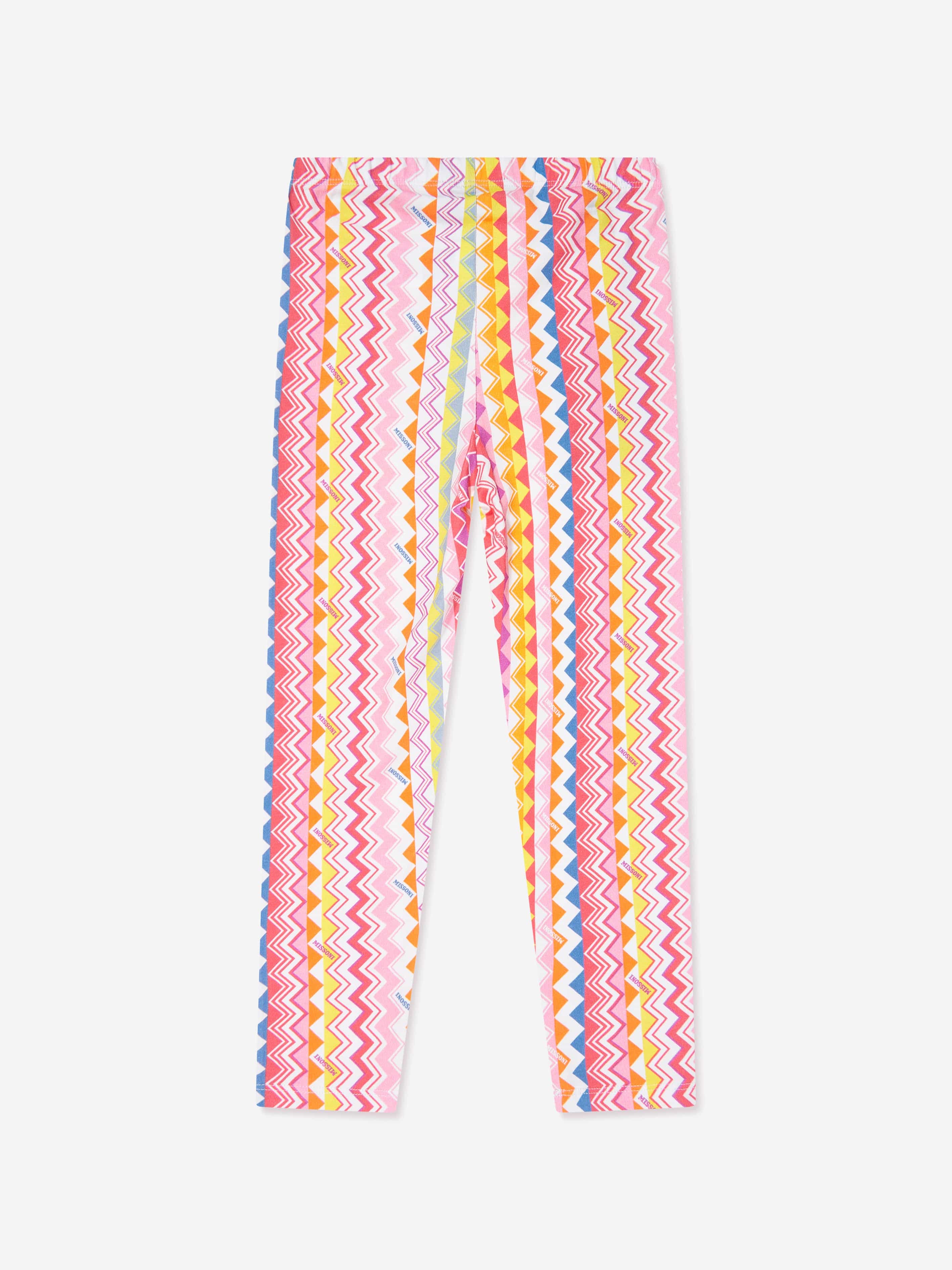 Girls Zigzag Leggings in Multicolour Free Shipping Outlet Store