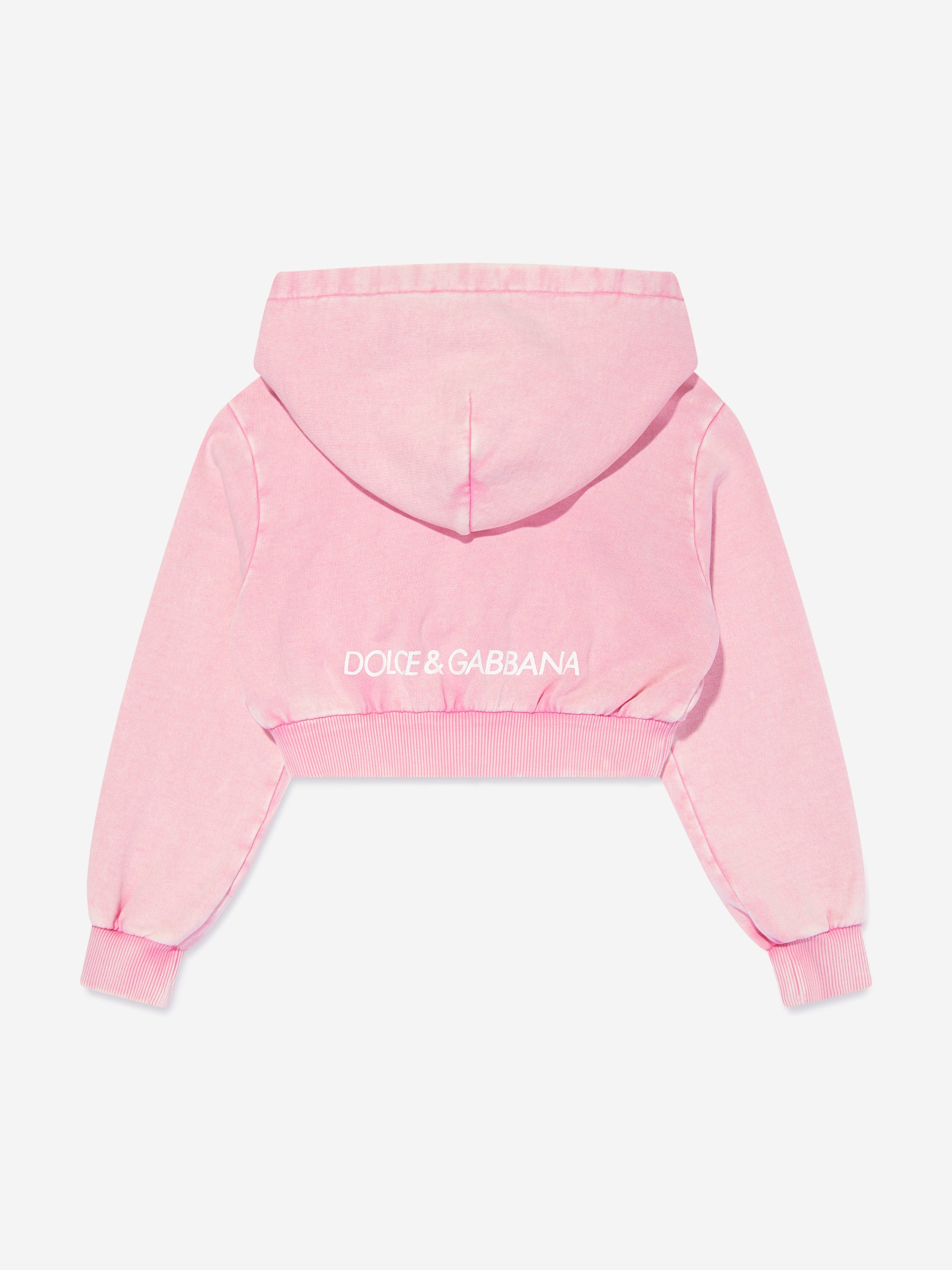 Dolce & Gabbana Girls Logo Zip Up Top in Pink Free Shipping Low Cost
