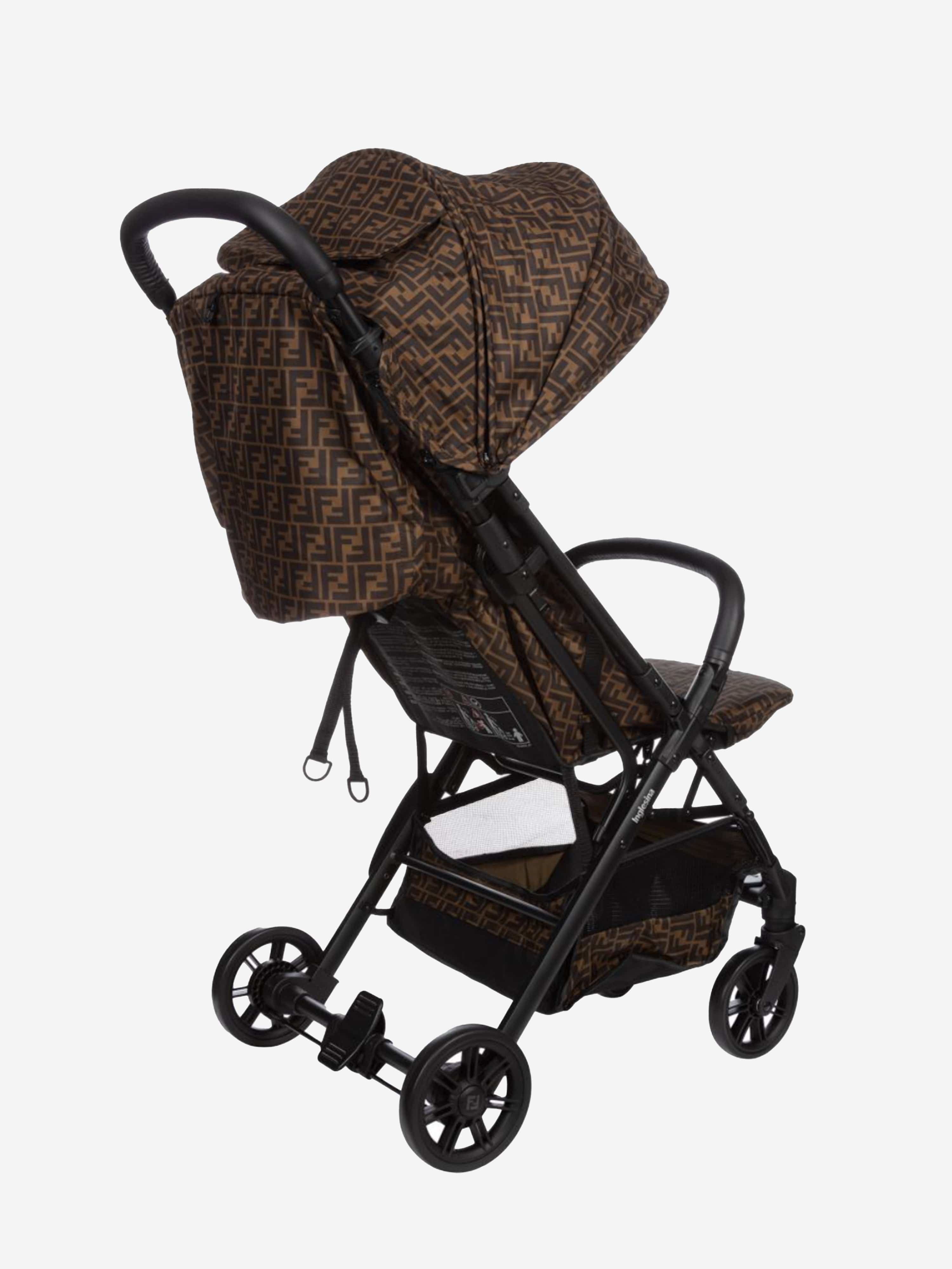Fendi Baby Zucca Logo Baby Stroller in Brown Discount Big Sale