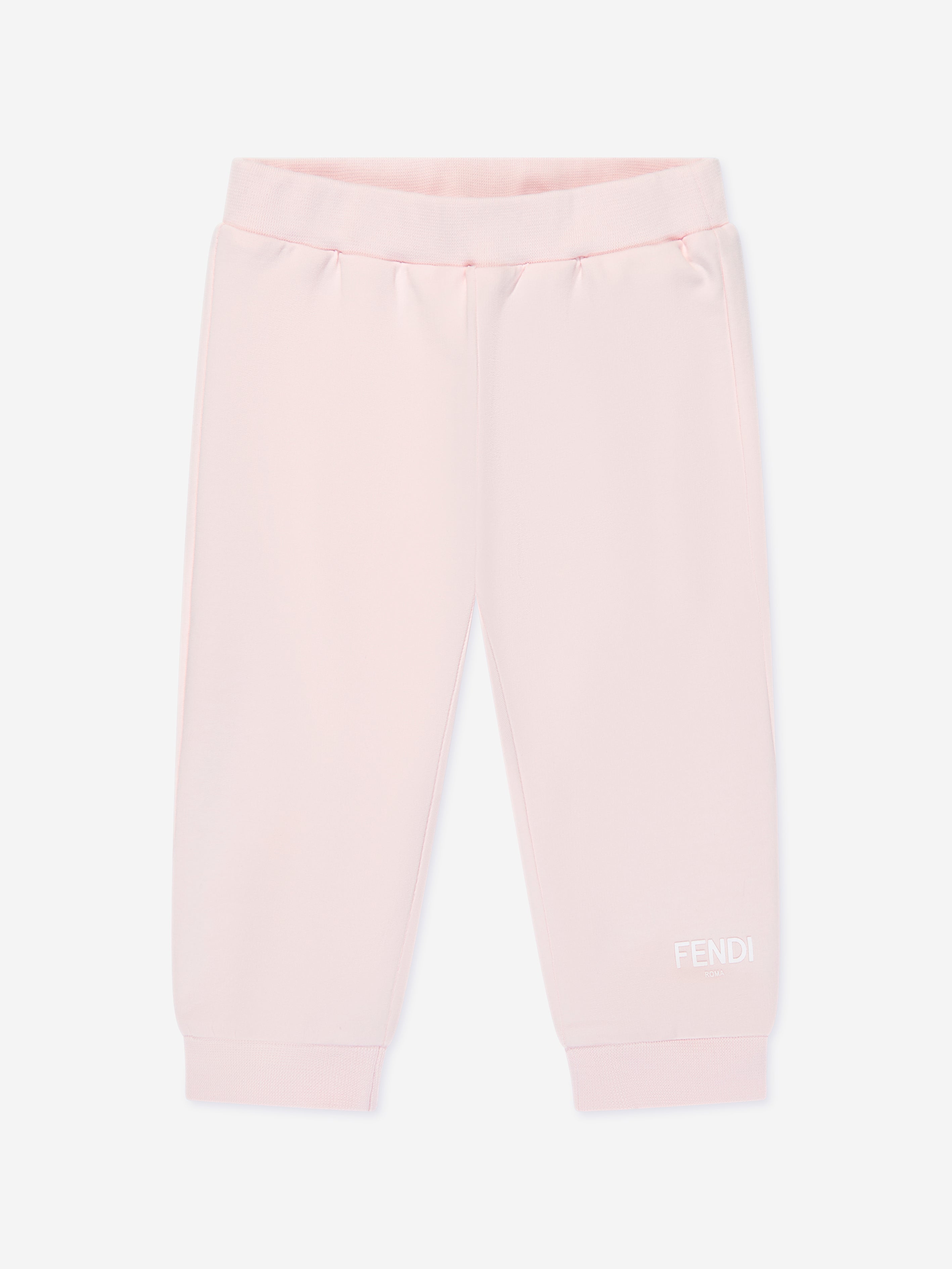 Fendi Baby Girls Logo Joggers in Pink Cheap Sale 100% Original